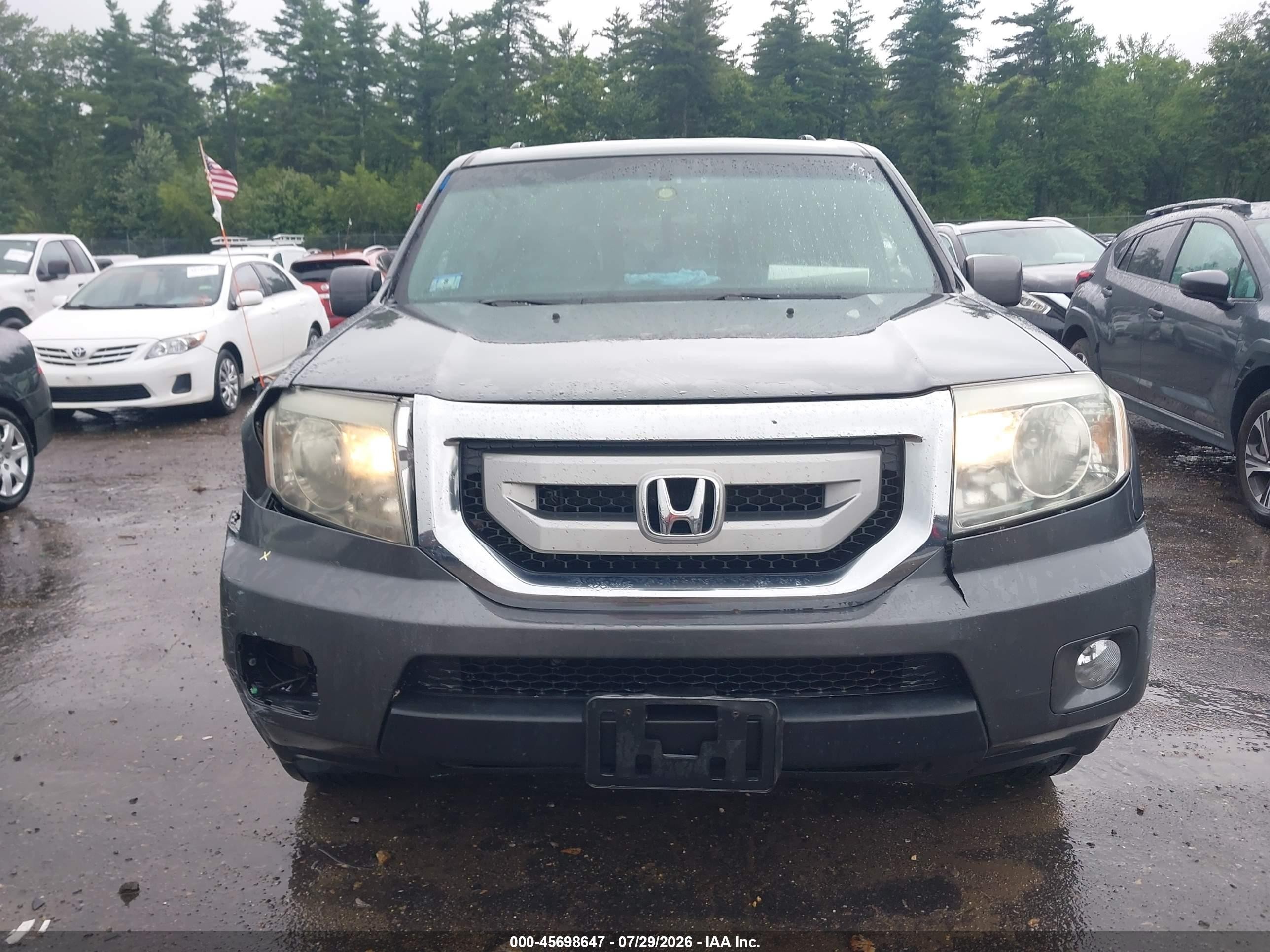 2011 Honda Pilot Ex Gray vin: 5FNYF4H48BB089756