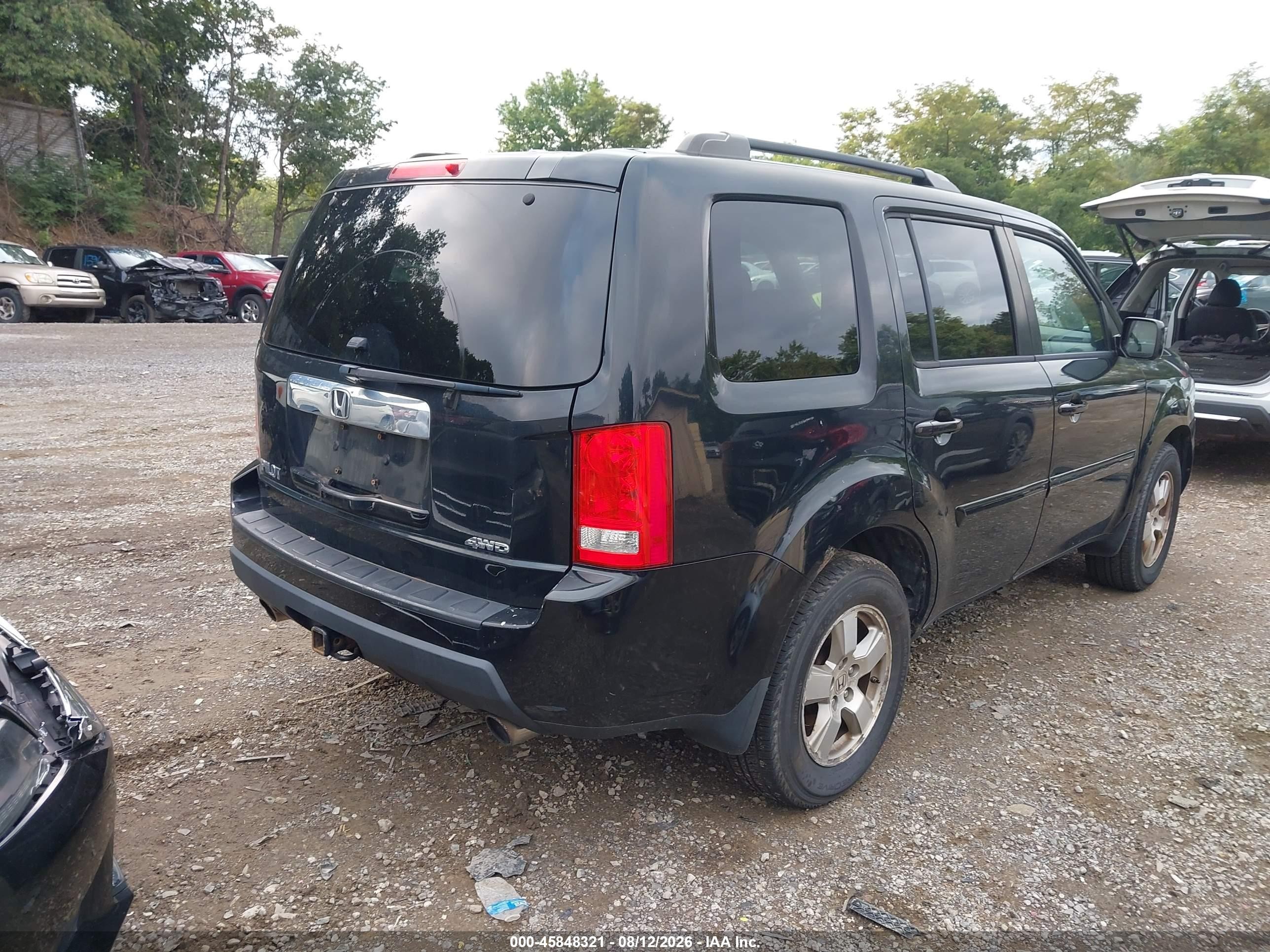 2011 Honda Pilot Ex Black vin: 5FNYF4H48BB100111