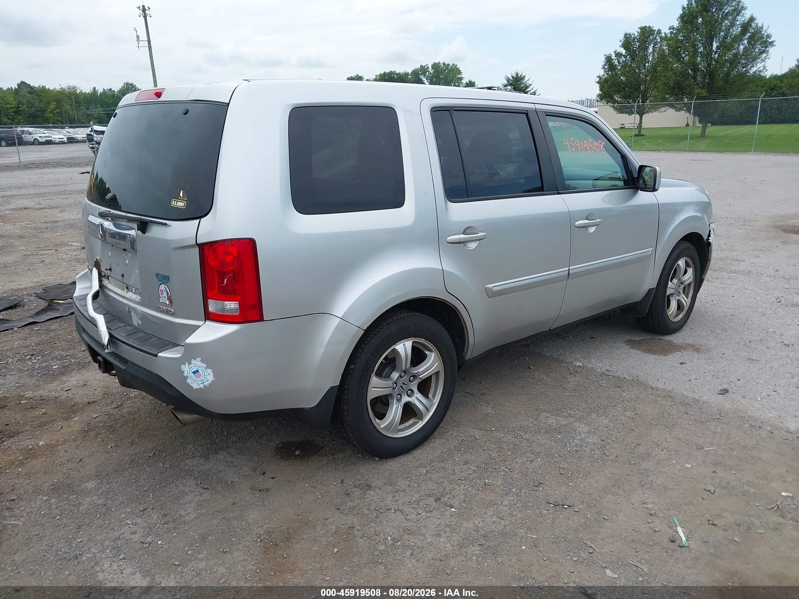 2013 Honda Pilot Ex Silver vin: 5FNYF4H48DB011898