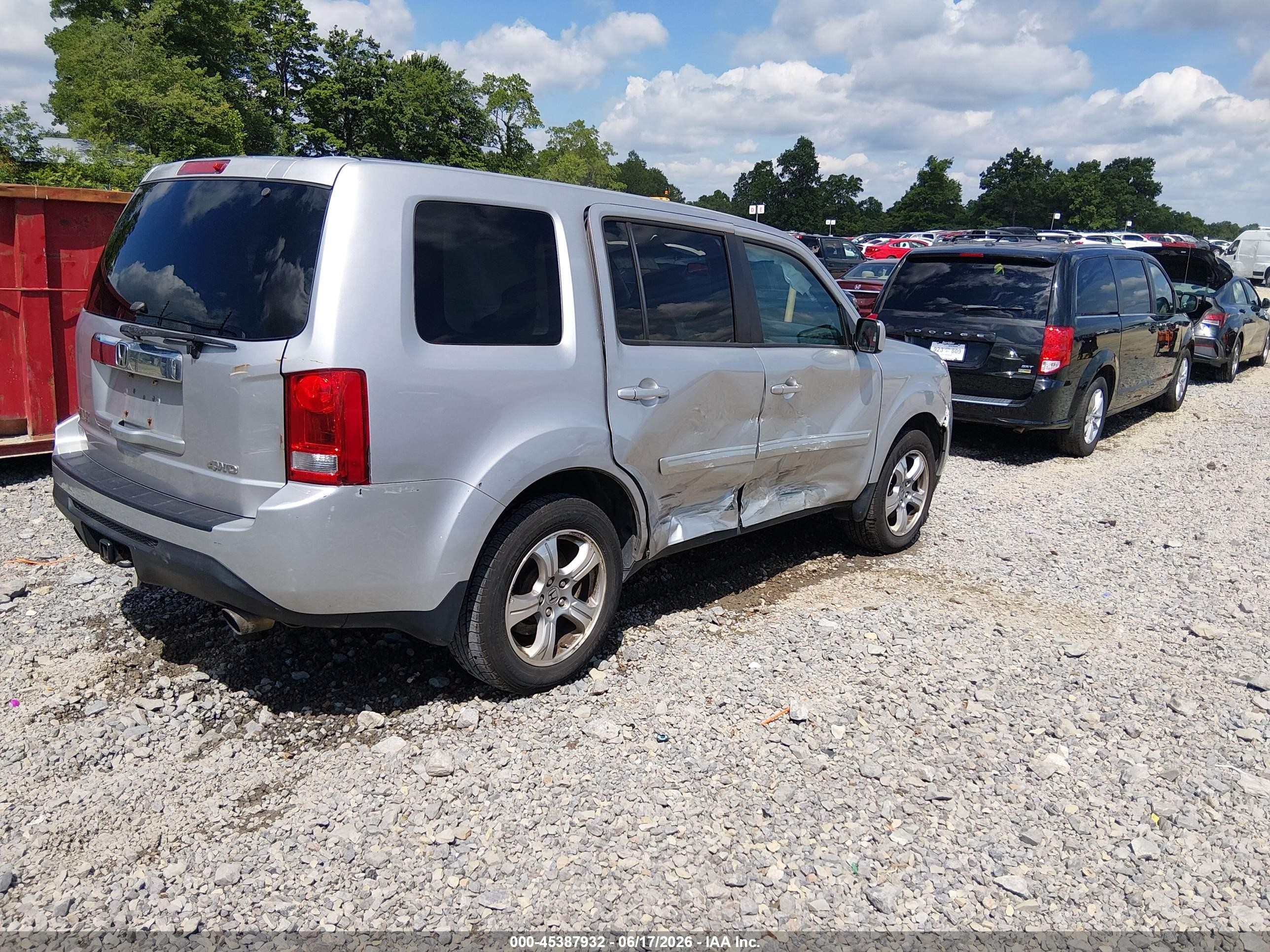 2014 Honda Pilot Ex Серый vin: 5FNYF4H48EB042974