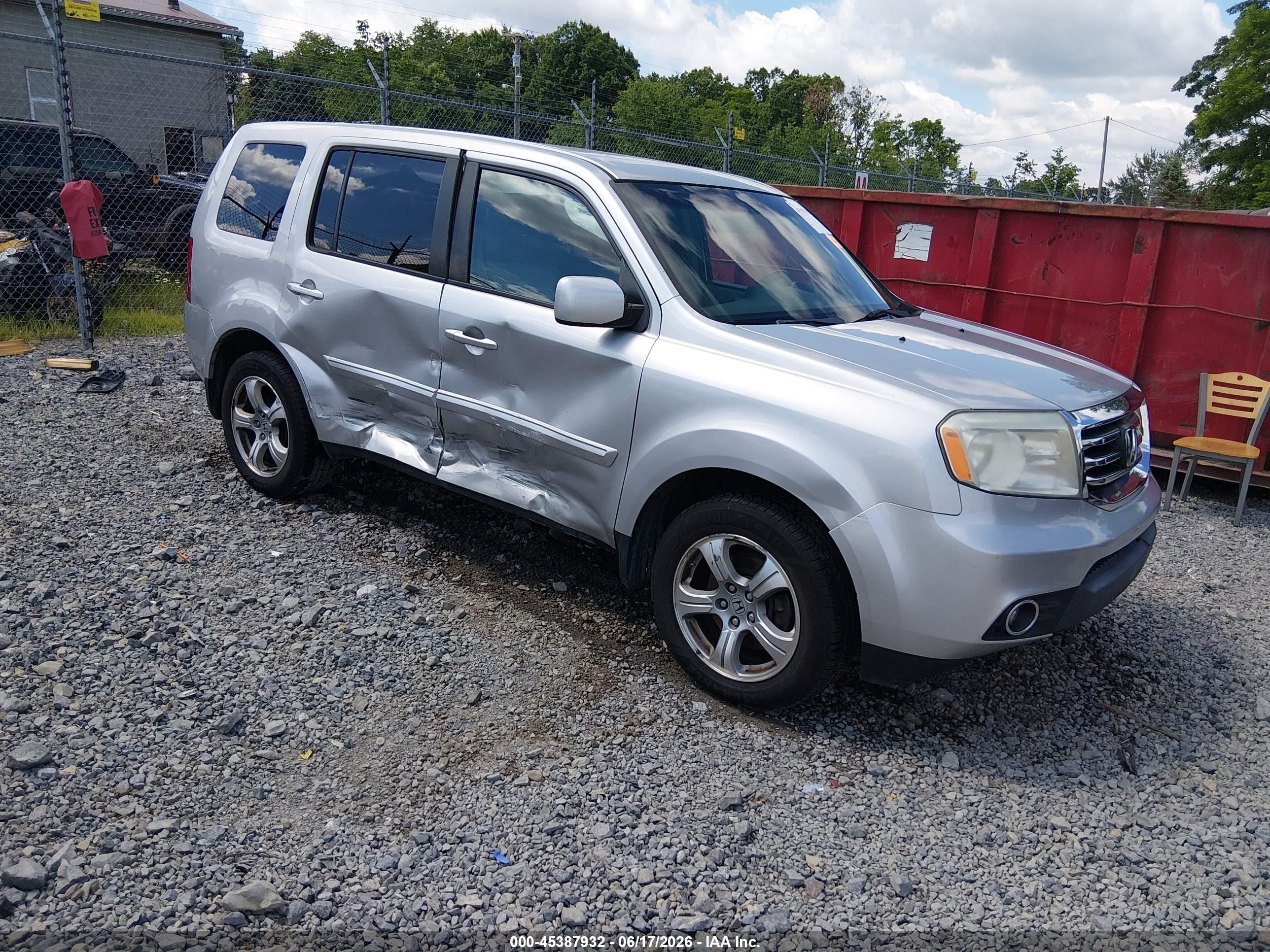 2014 Honda Pilot Ex Серый vin: 5FNYF4H48EB042974