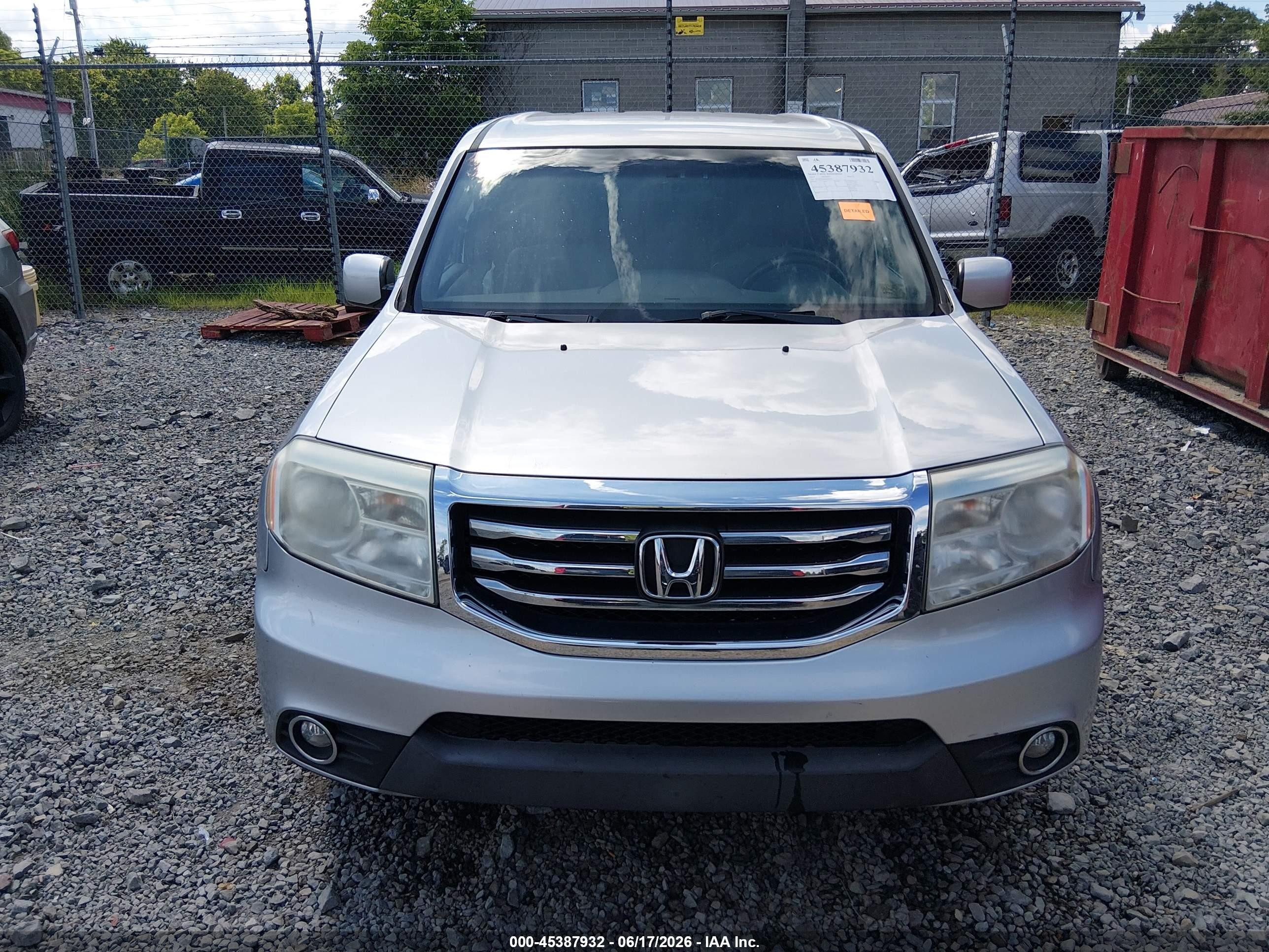 2014 Honda Pilot Ex Серый vin: 5FNYF4H48EB042974