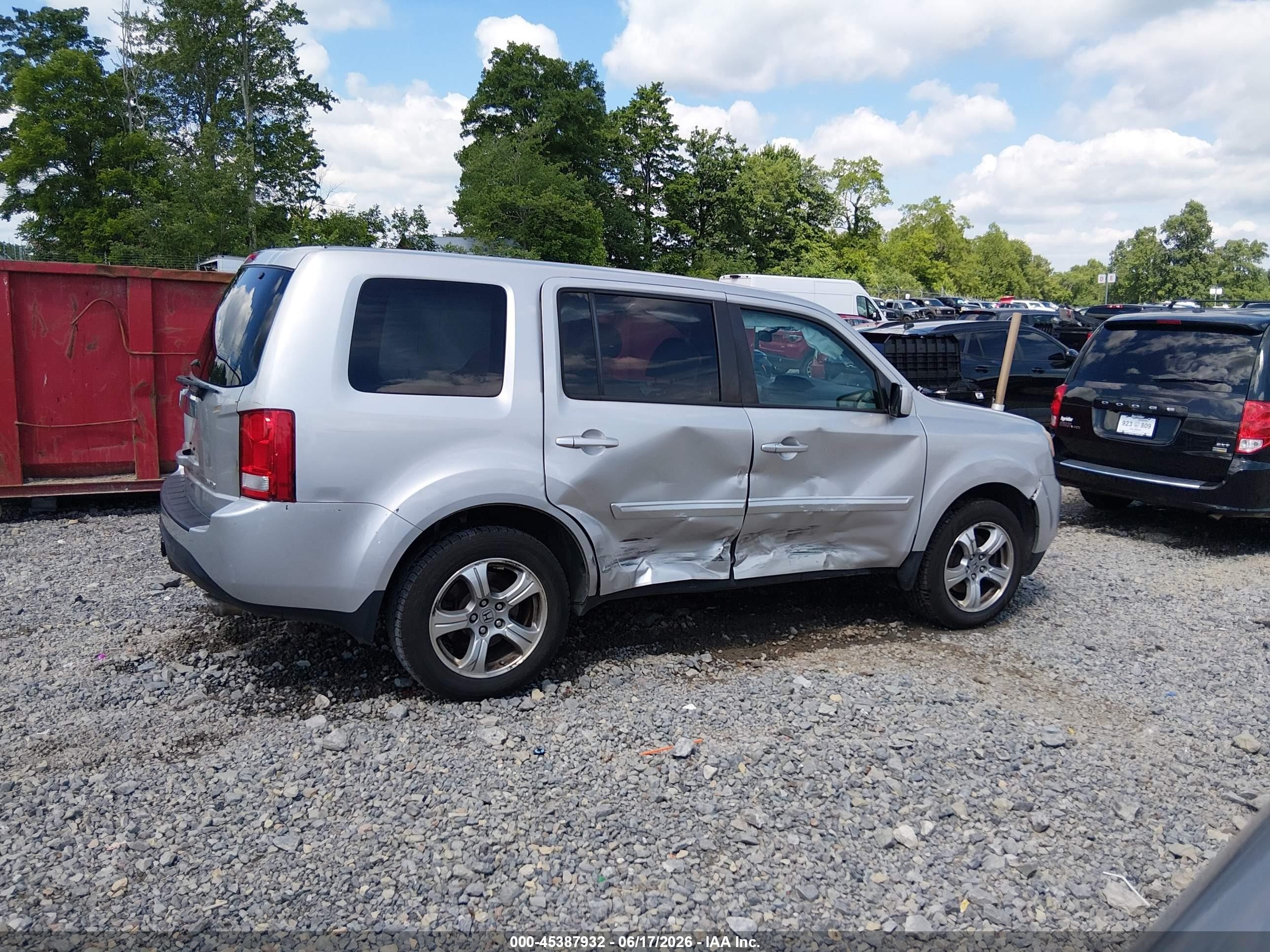2014 Honda Pilot Ex Серый vin: 5FNYF4H48EB042974
