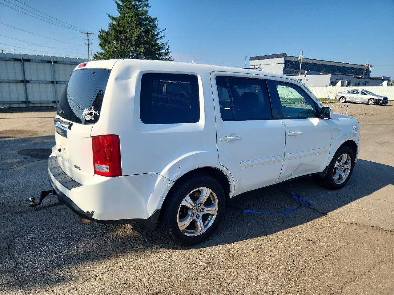 2014 Honda Pilot Ex White vin: 5FNYF4H48EB046670