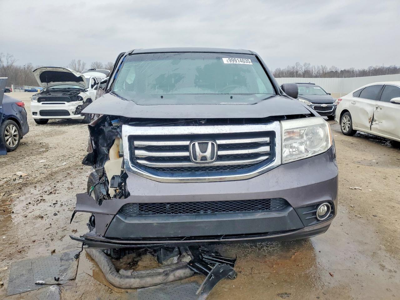 2015 Honda Pilot Ex Gray vin: 5FNYF4H48FB079041