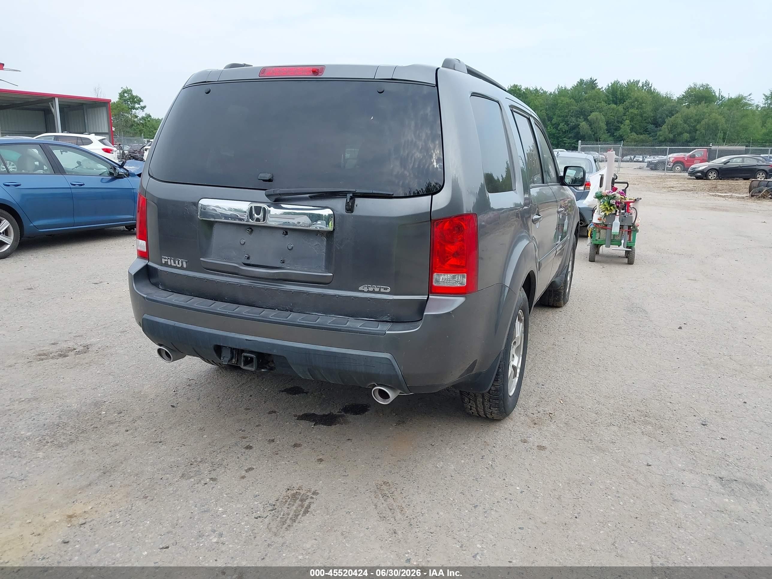 2011 Honda Pilot Ex Gray vin: 5FNYF4H49BB045975