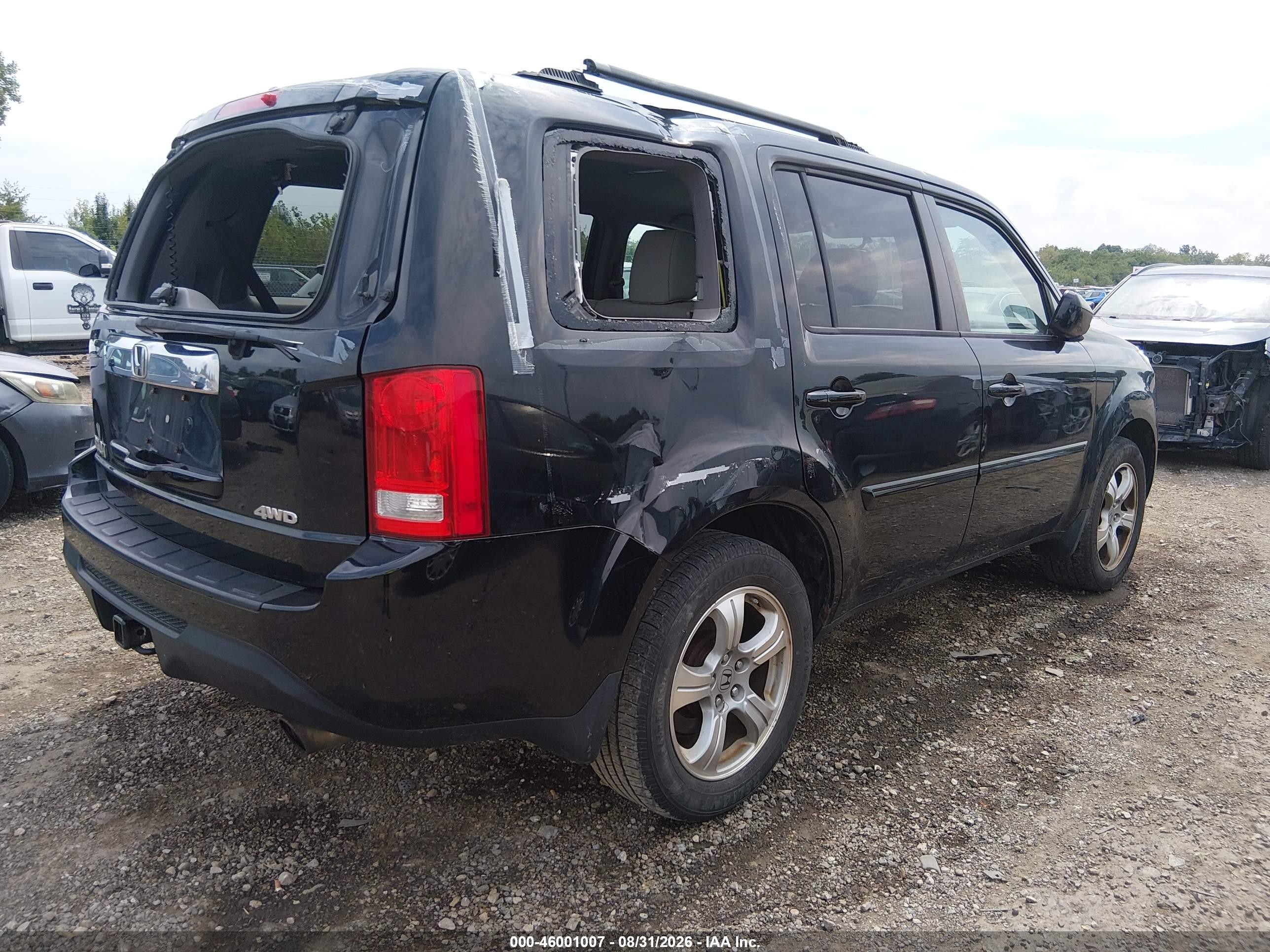 2012 Honda Pilot Ex Черный vin: 5FNYF4H49CB072479