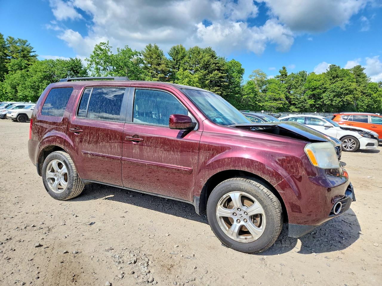 2014 Honda Pilot Ex Brown vin: 5FNYF4H49EB054485