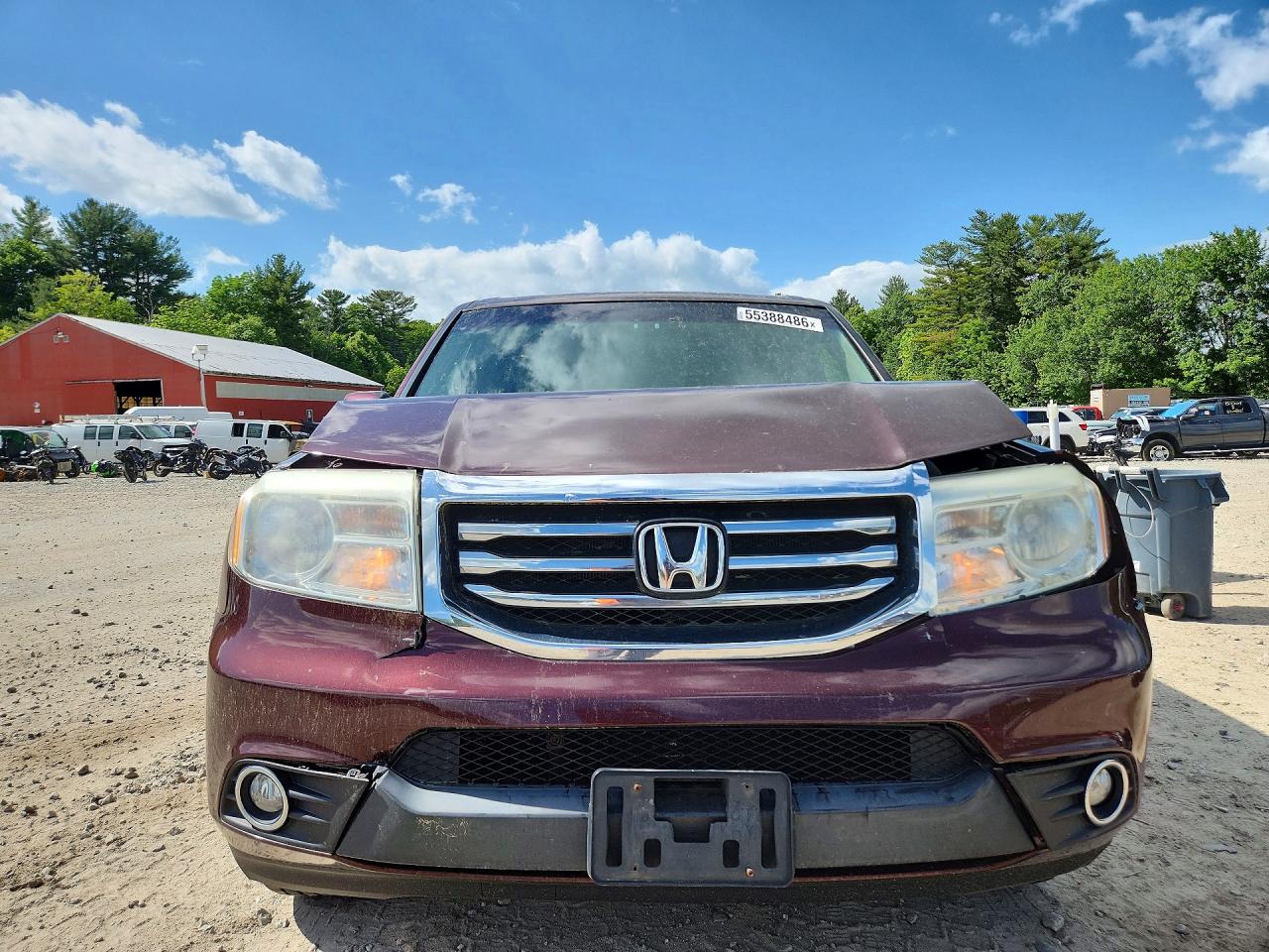 2014 Honda Pilot Ex Brown vin: 5FNYF4H49EB054485