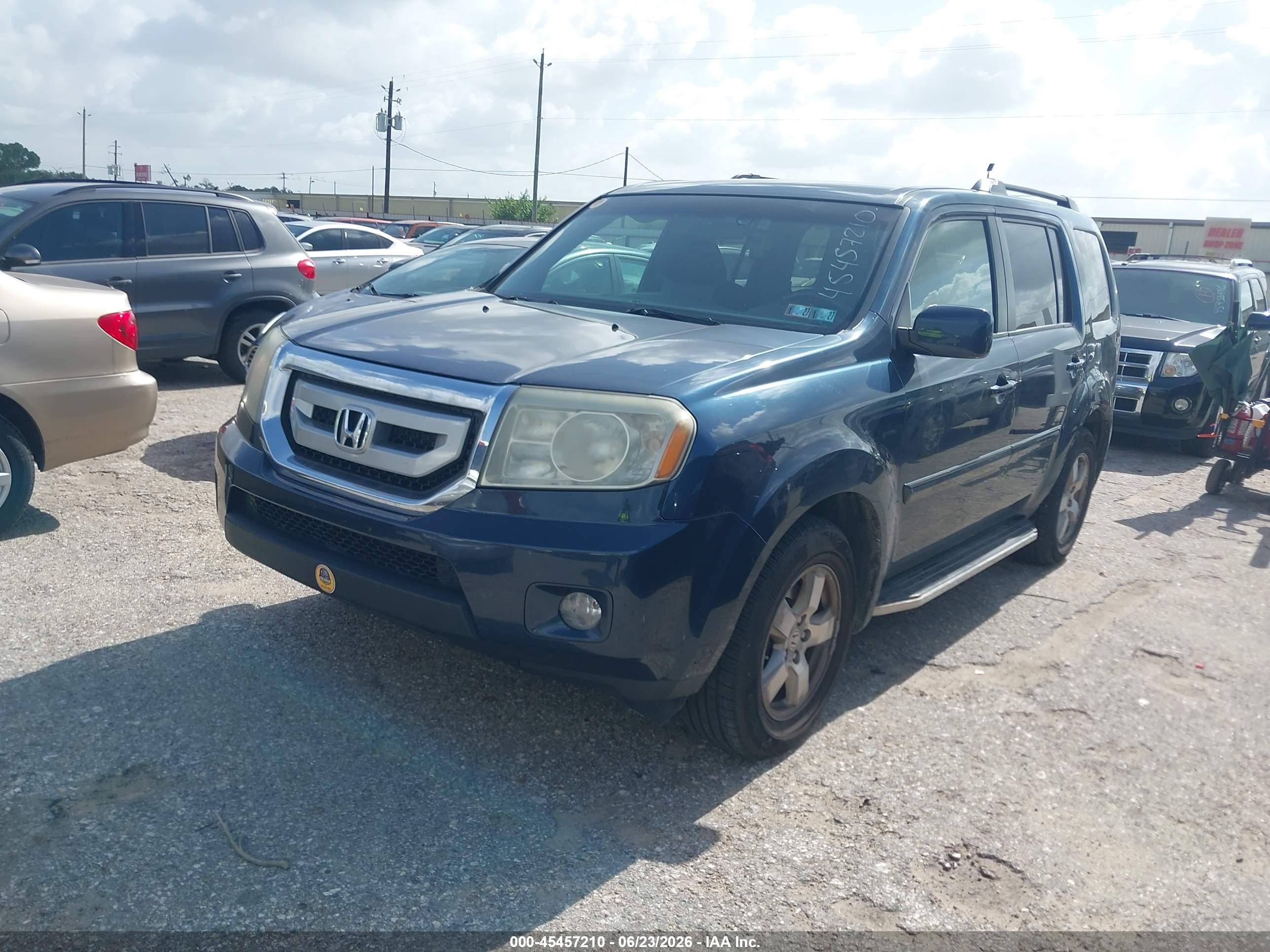 2010 Honda Pilot Ex Blue vin: 5FNYF4H4XAB003930