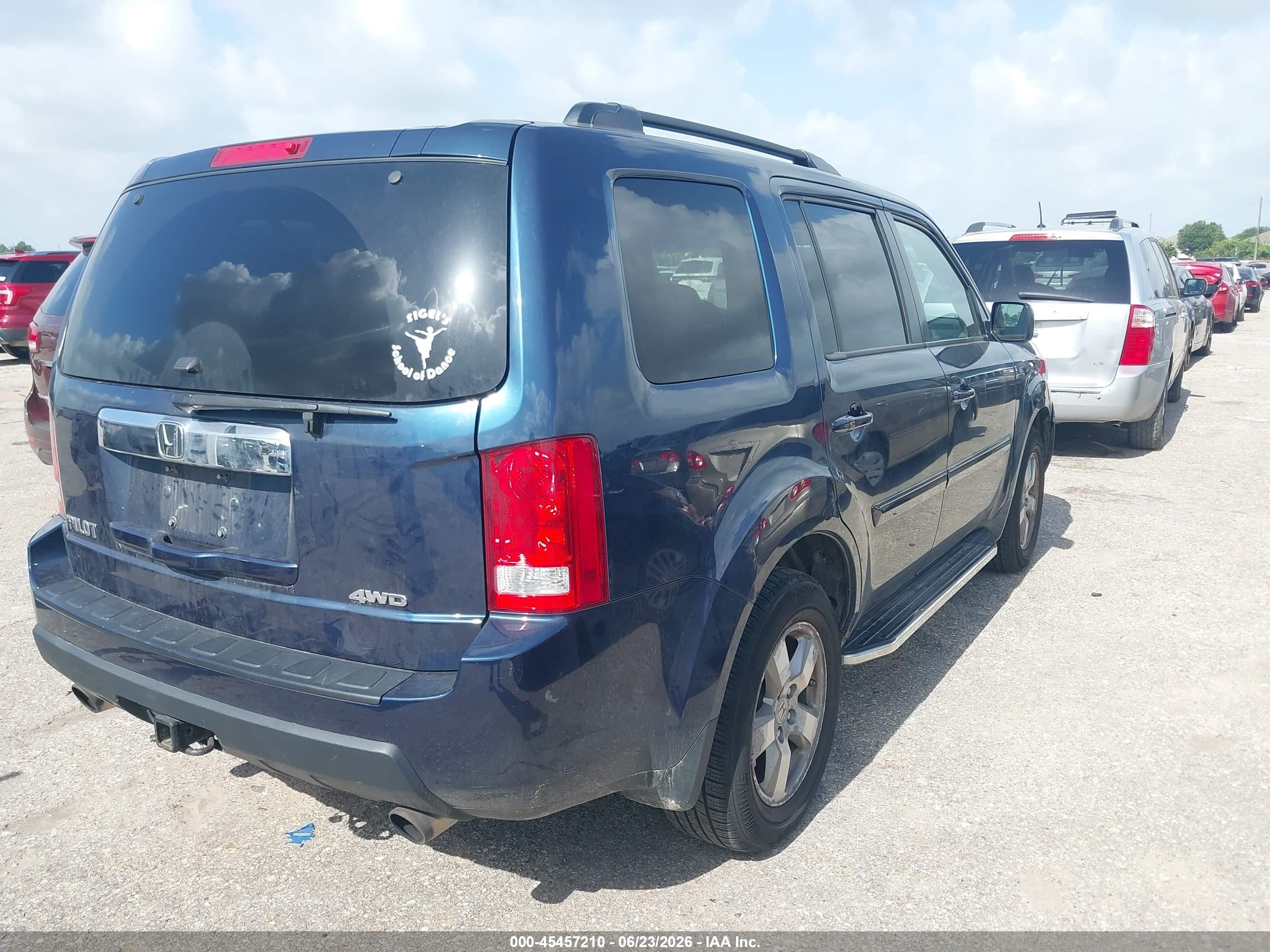 2010 Honda Pilot Ex Blue vin: 5FNYF4H4XAB003930