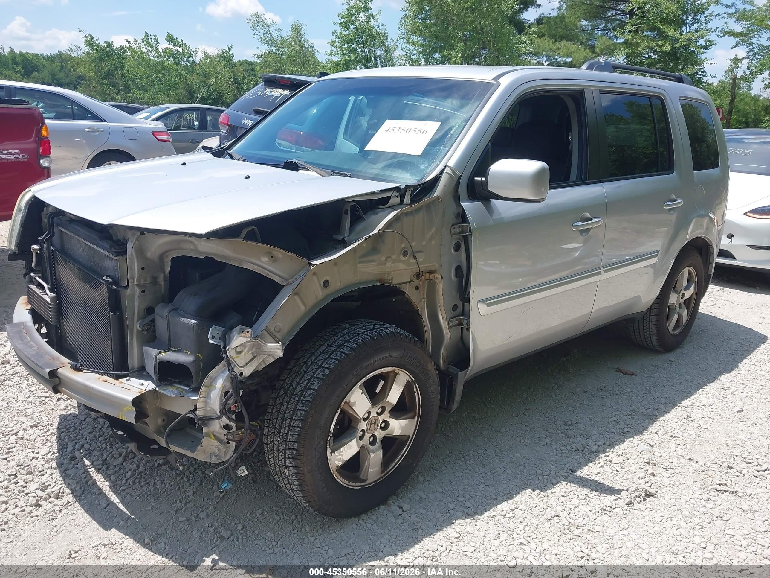 2011 Honda Pilot Ex Silver vin: 5FNYF4H4XBB075034