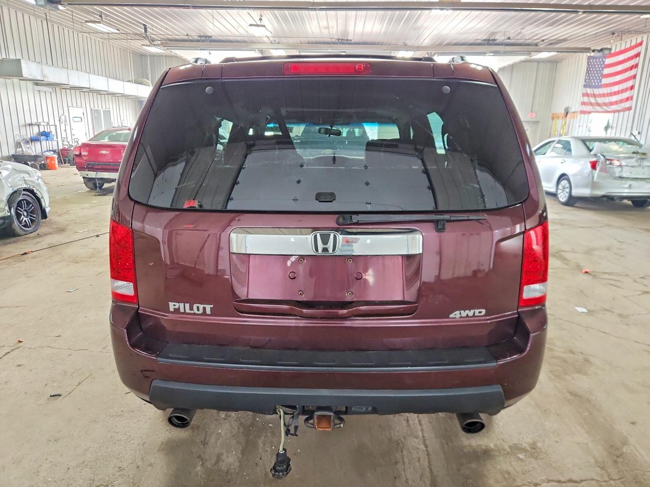 2011 Honda Pilot Ex Burgundy vin: 5FNYF4H4XBB092769