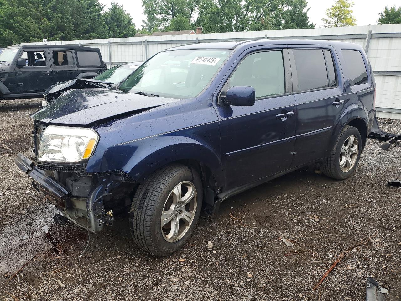 2013 Honda Pilot Ex Blue vin: 5FNYF4H4XDB030243