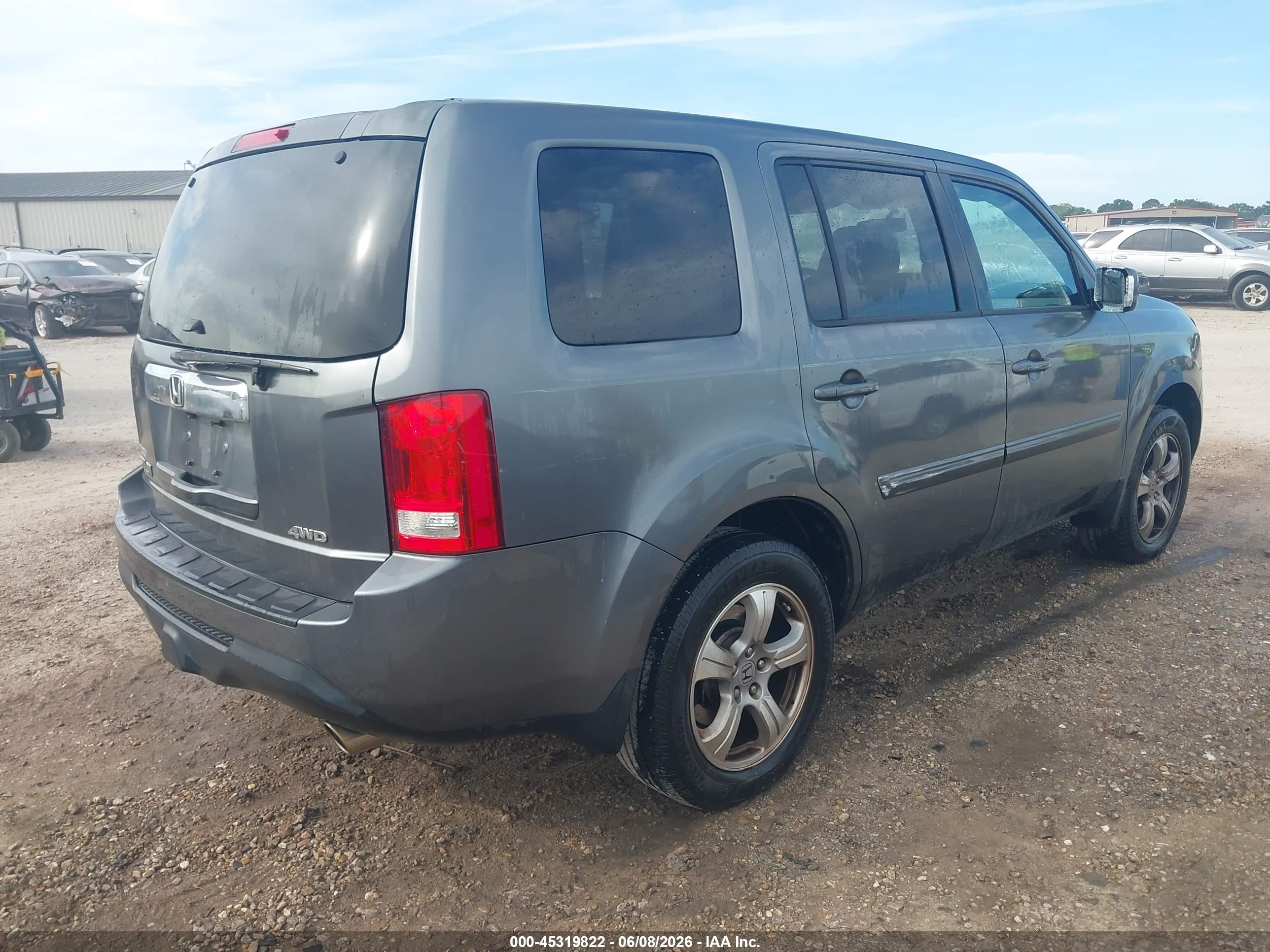 2013 Honda Pilot Ex Gray vin: 5FNYF4H4XDB046510