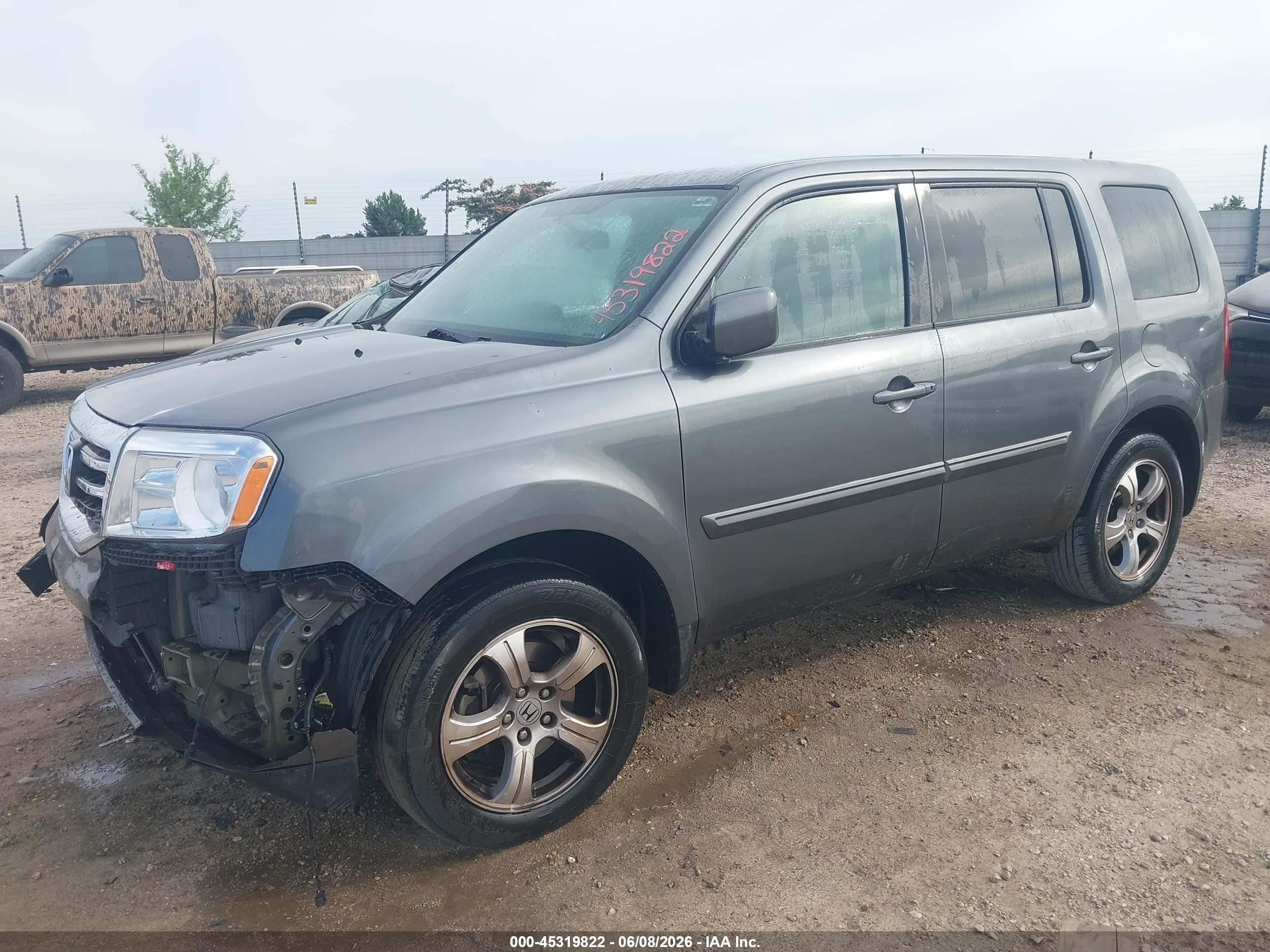 2013 Honda Pilot Ex Gray vin: 5FNYF4H4XDB046510