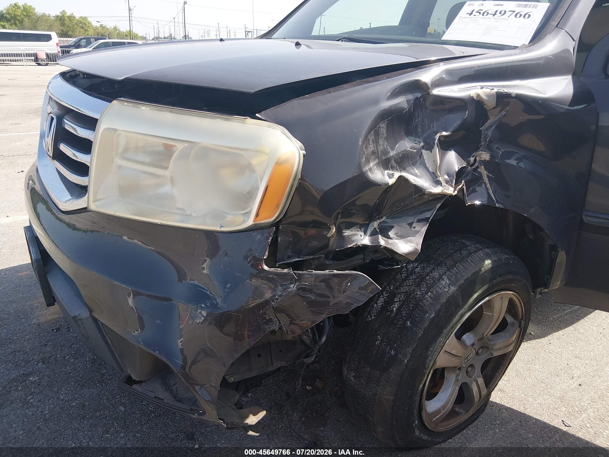 2014 Honda Pilot Ex Серый vin: 5FNYF4H4XEB053717