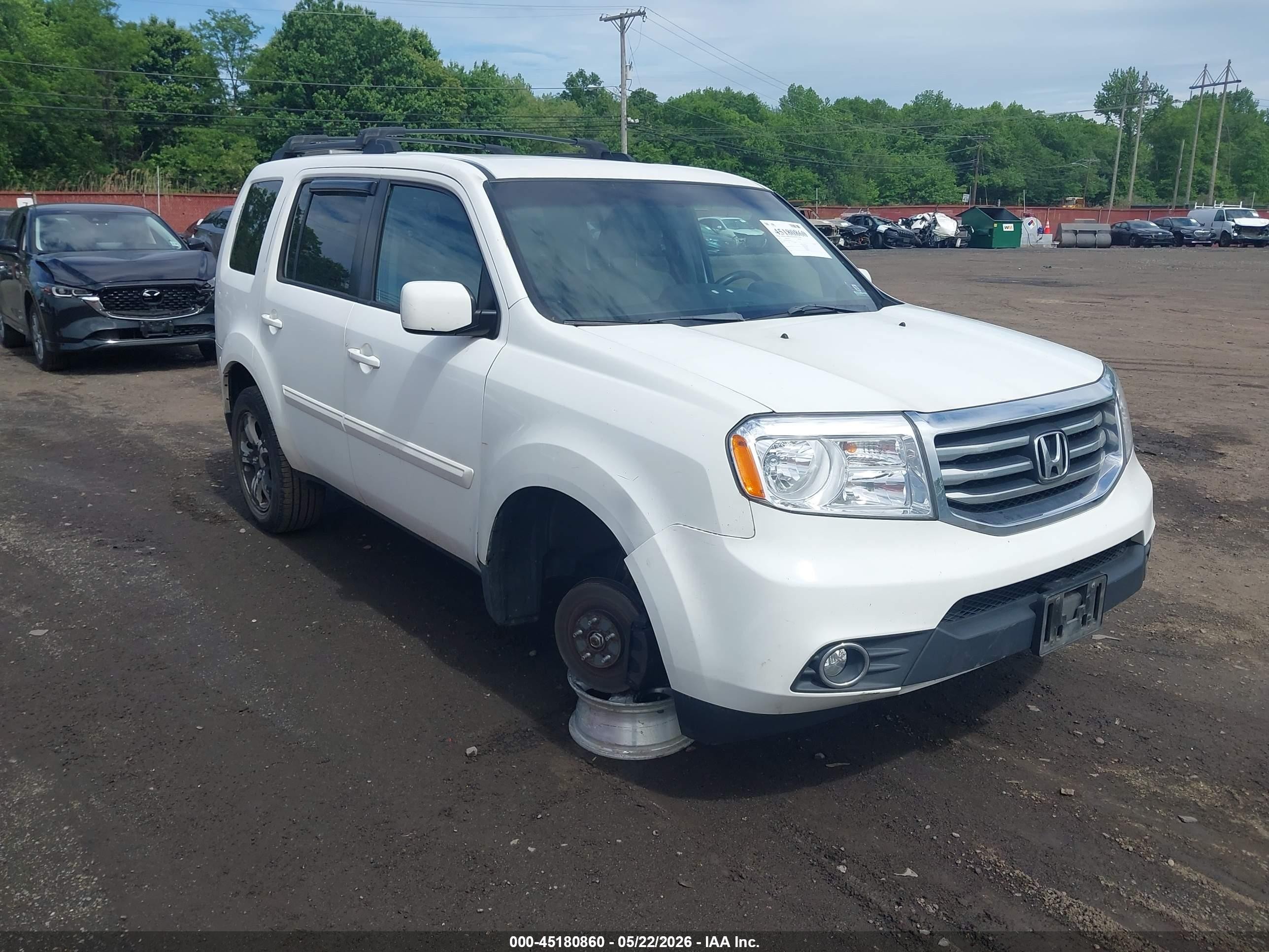 2015 Honda Pilot Ex Белый vin: 5FNYF4H4XFB016376