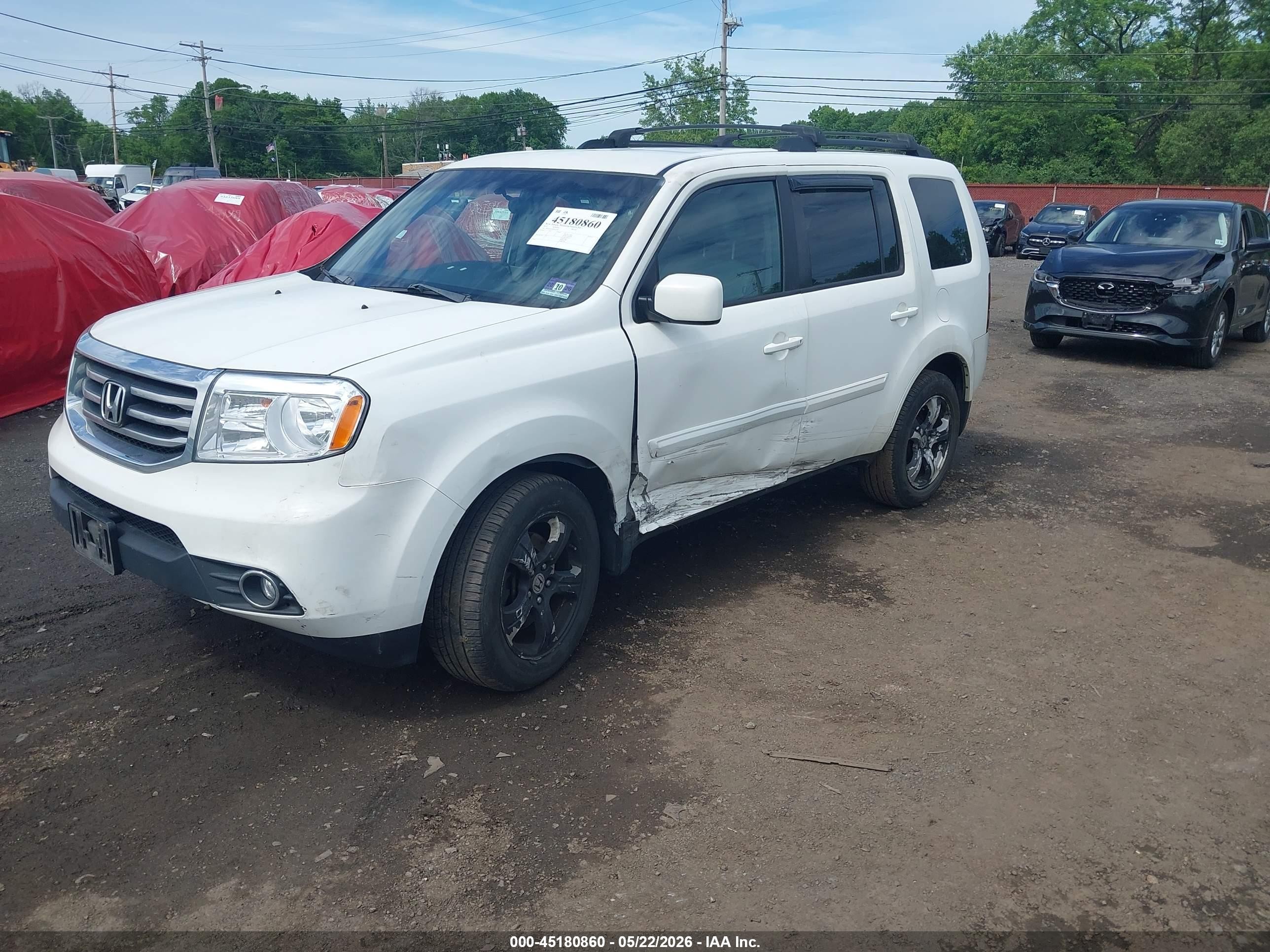 2015 Honda Pilot Ex Белый vin: 5FNYF4H4XFB016376