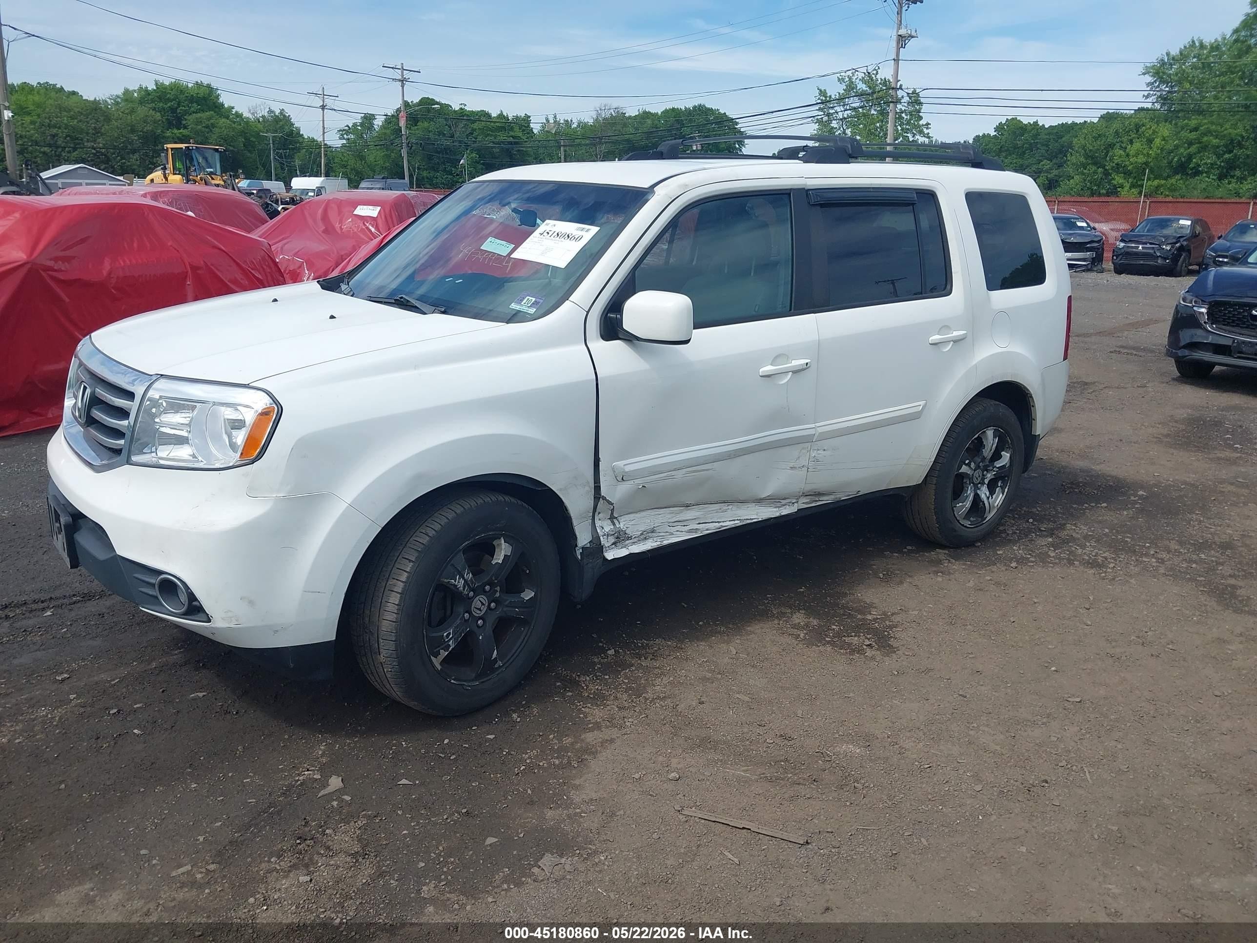 2015 Honda Pilot Ex Белый vin: 5FNYF4H4XFB016376
