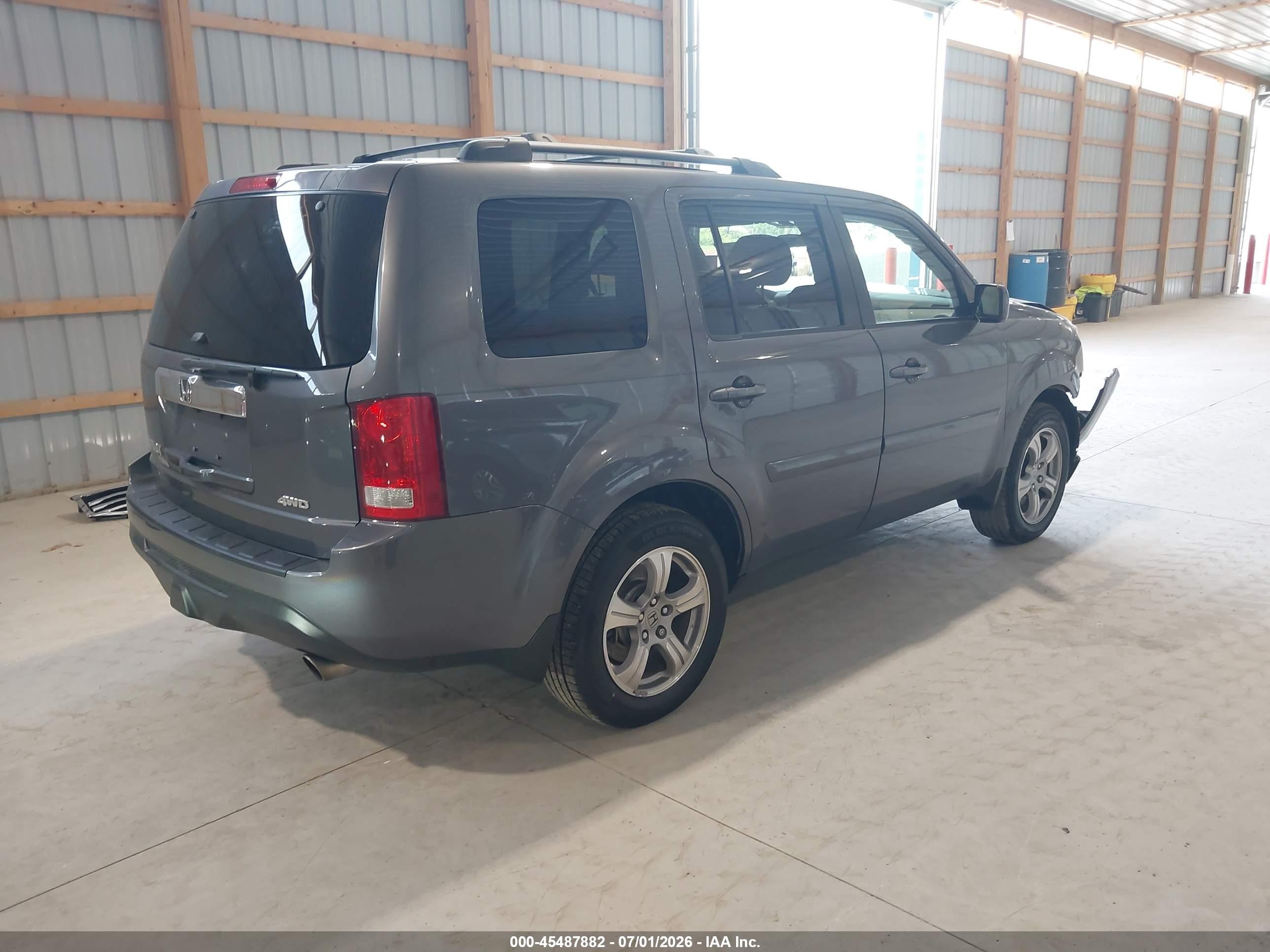 2015 Honda Pilot Ex Gray vin: 5FNYF4H4XFB021352