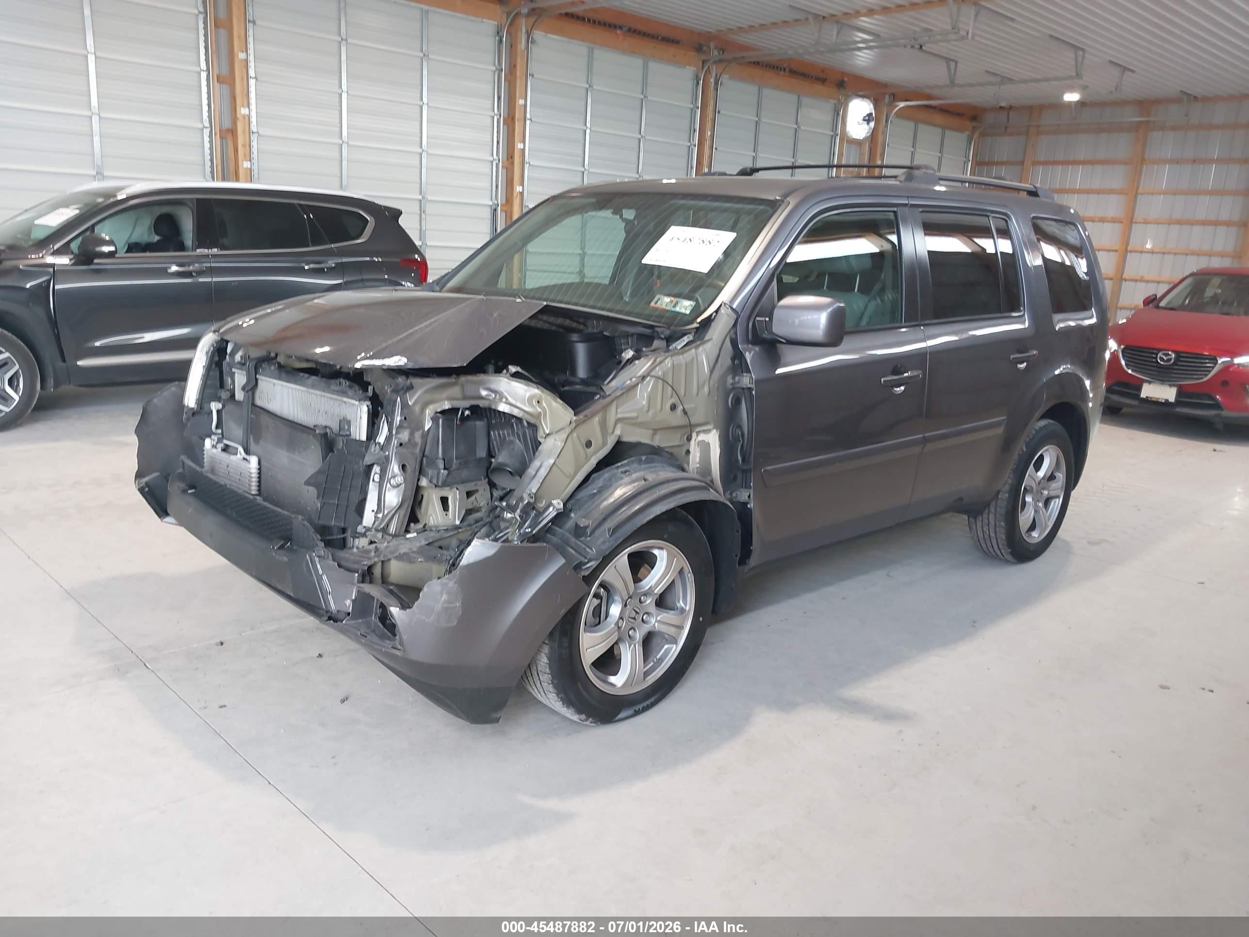 2015 Honda Pilot Ex Gray vin: 5FNYF4H4XFB021352