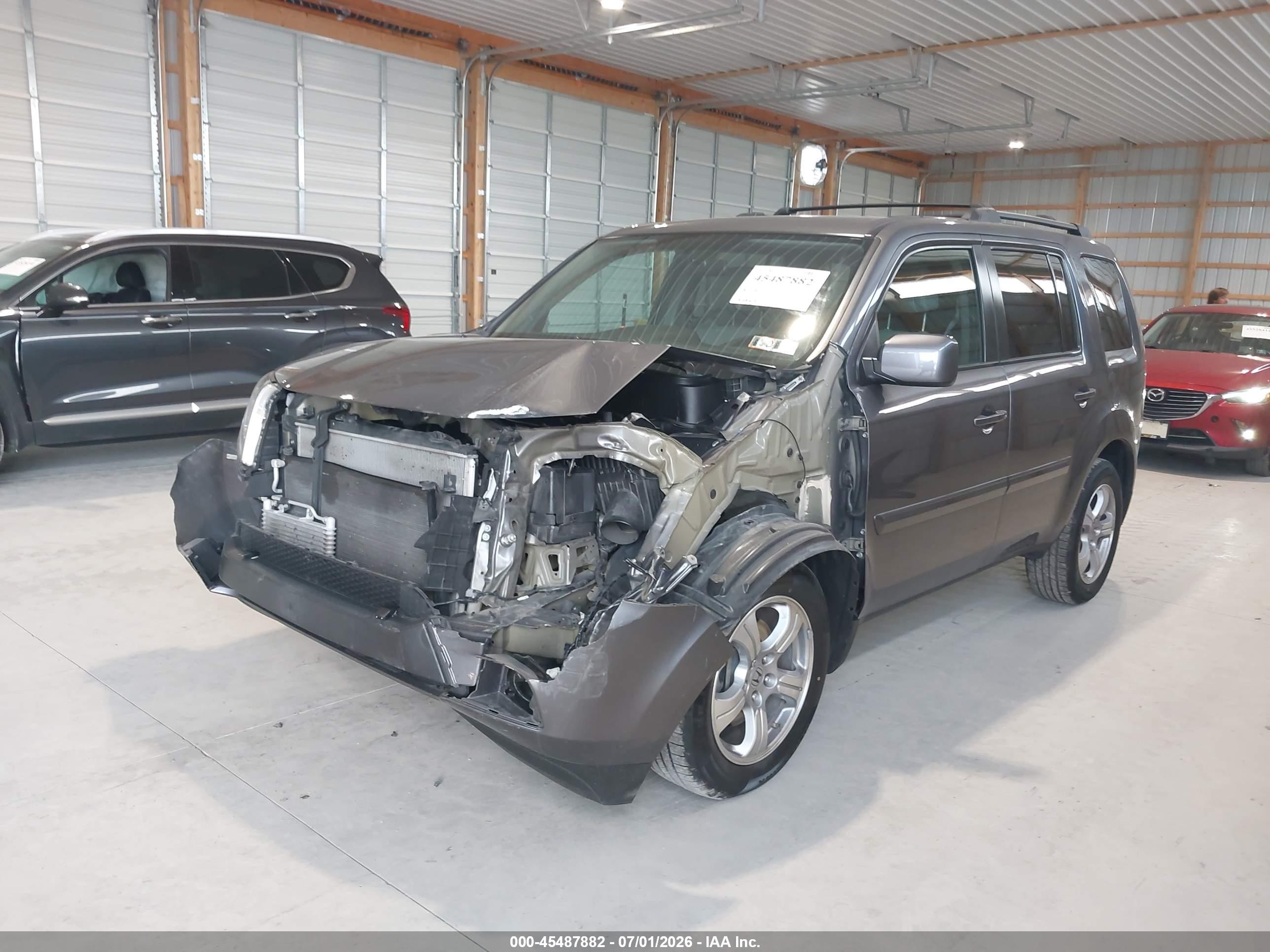 2015 Honda Pilot Ex Gray vin: 5FNYF4H4XFB021352