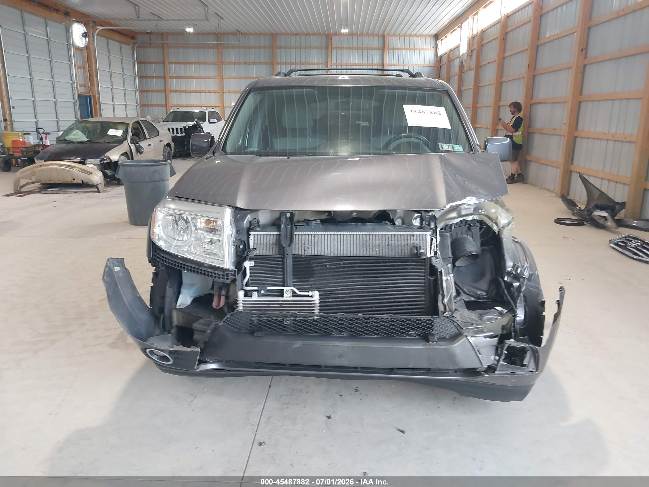 2015 Honda Pilot Ex Gray vin: 5FNYF4H4XFB021352