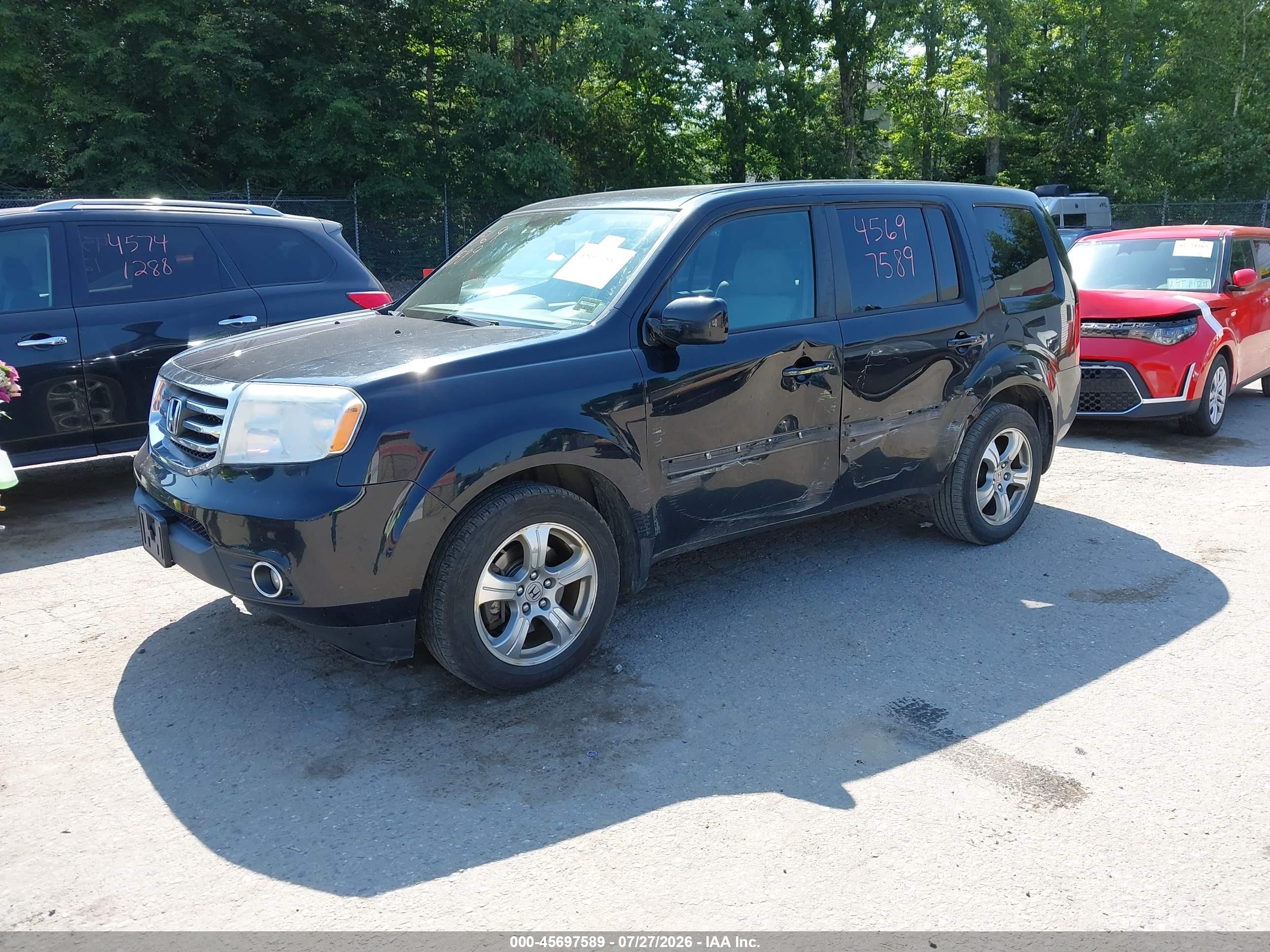 2015 Honda Pilot Ex Черный vin: 5FNYF4H4XFB038653