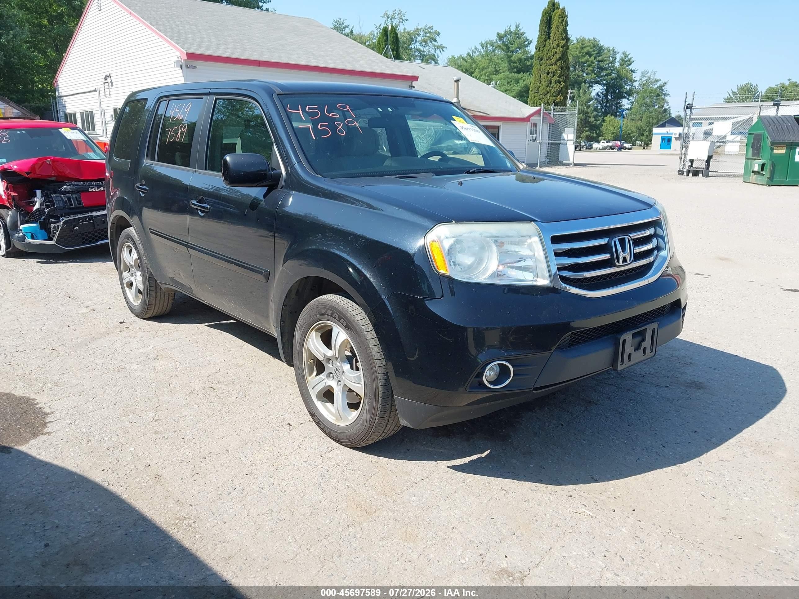 2015 Honda Pilot Ex Черный vin: 5FNYF4H4XFB038653