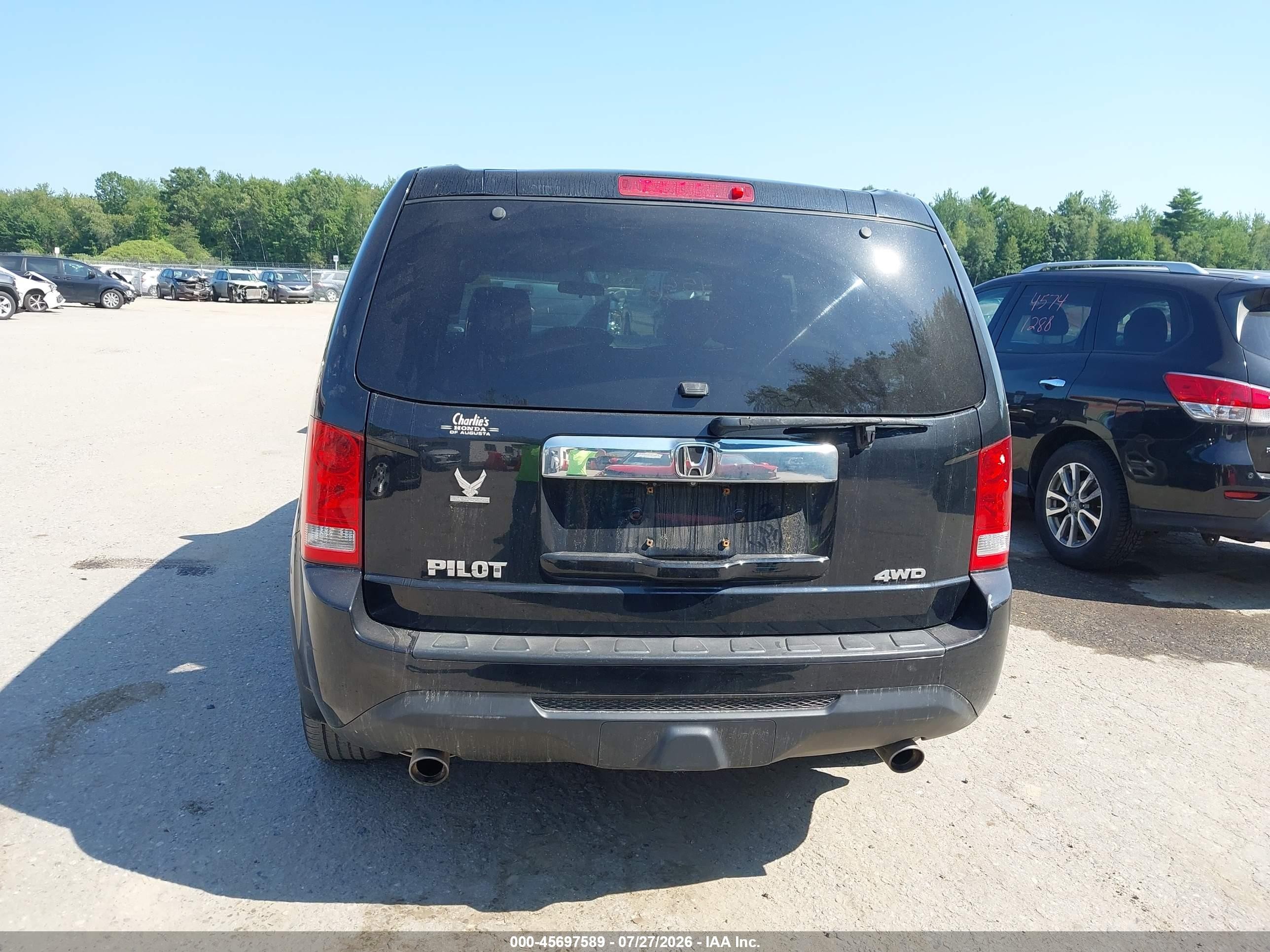 2015 Honda Pilot Ex Черный vin: 5FNYF4H4XFB038653