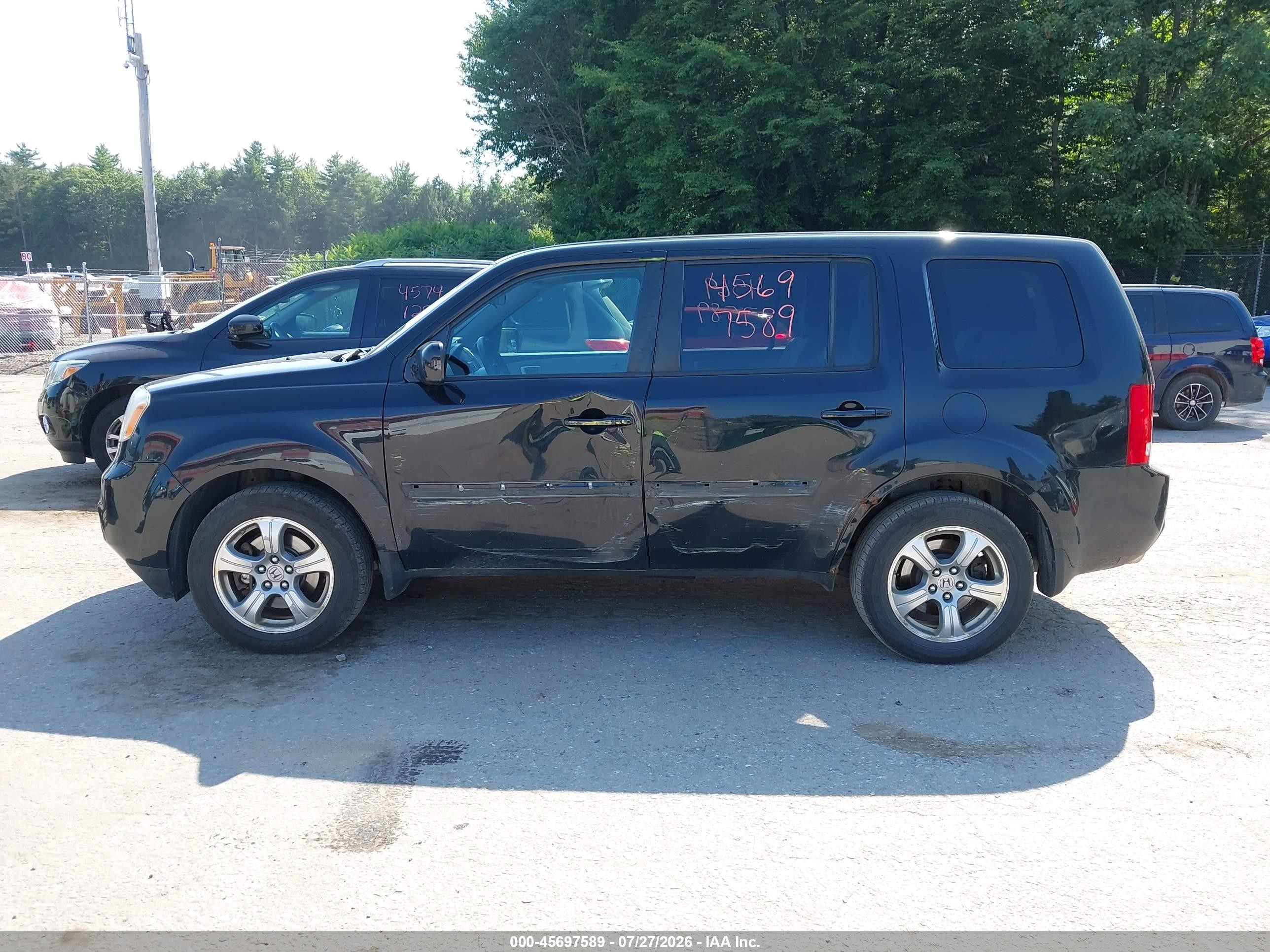 2015 Honda Pilot Ex Черный vin: 5FNYF4H4XFB038653