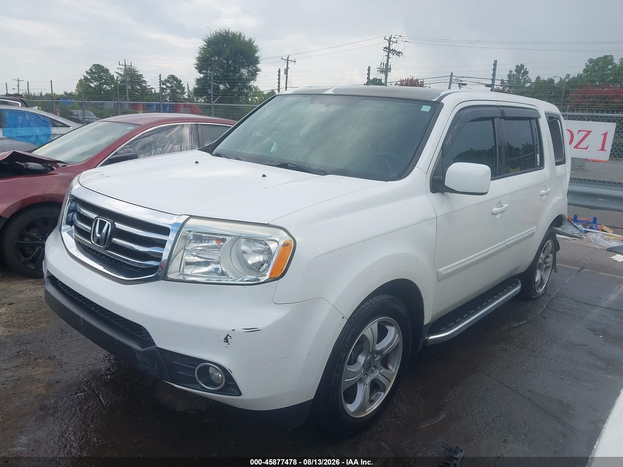2015 Honda Pilot Ex White vin: 5FNYF4H4XFB054691