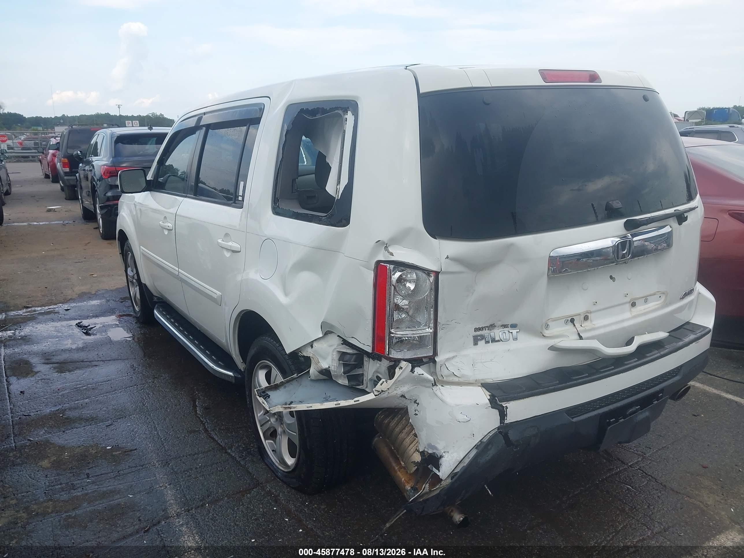2015 Honda Pilot Ex White vin: 5FNYF4H4XFB054691