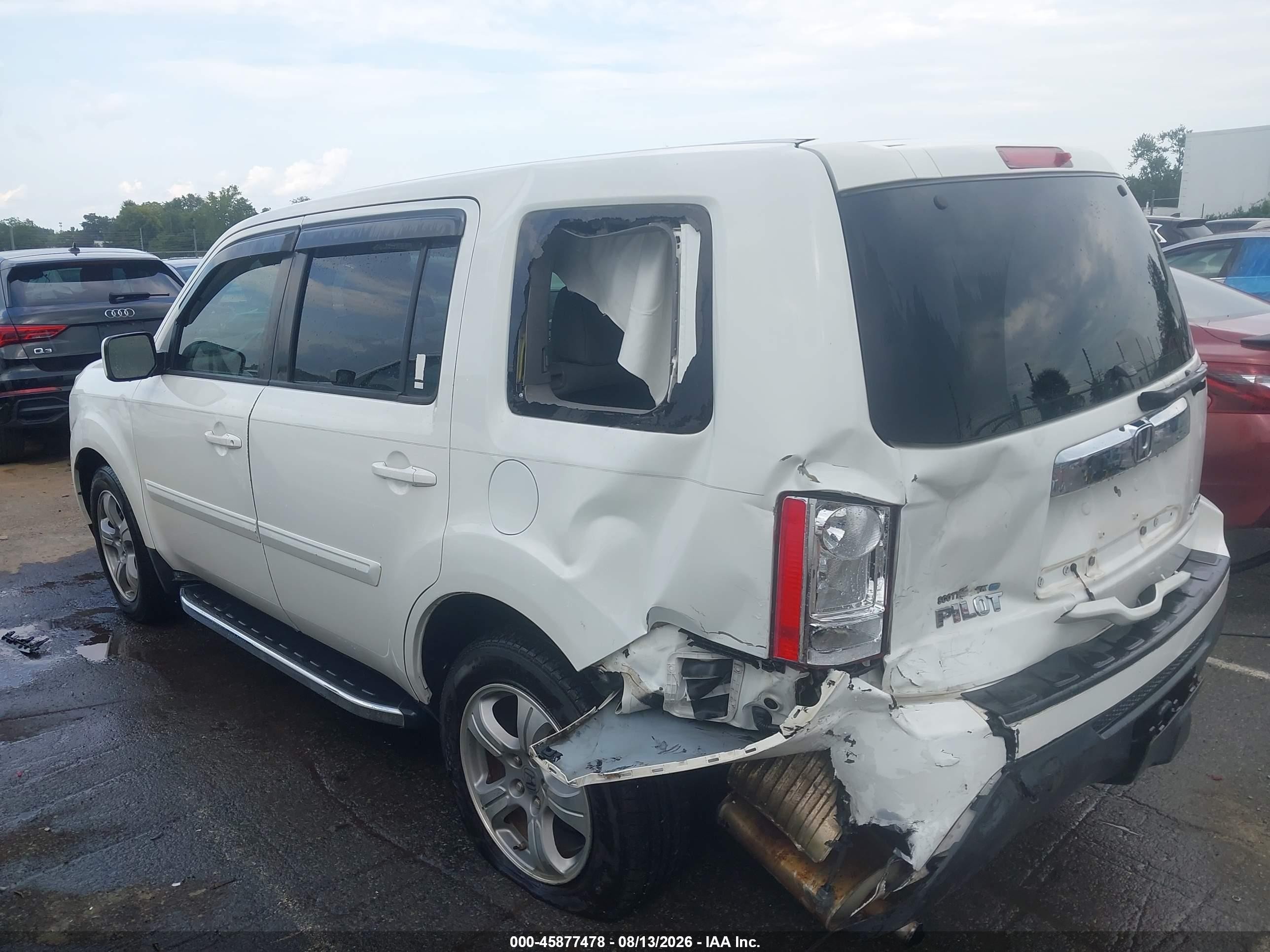 2015 Honda Pilot Ex White vin: 5FNYF4H4XFB054691