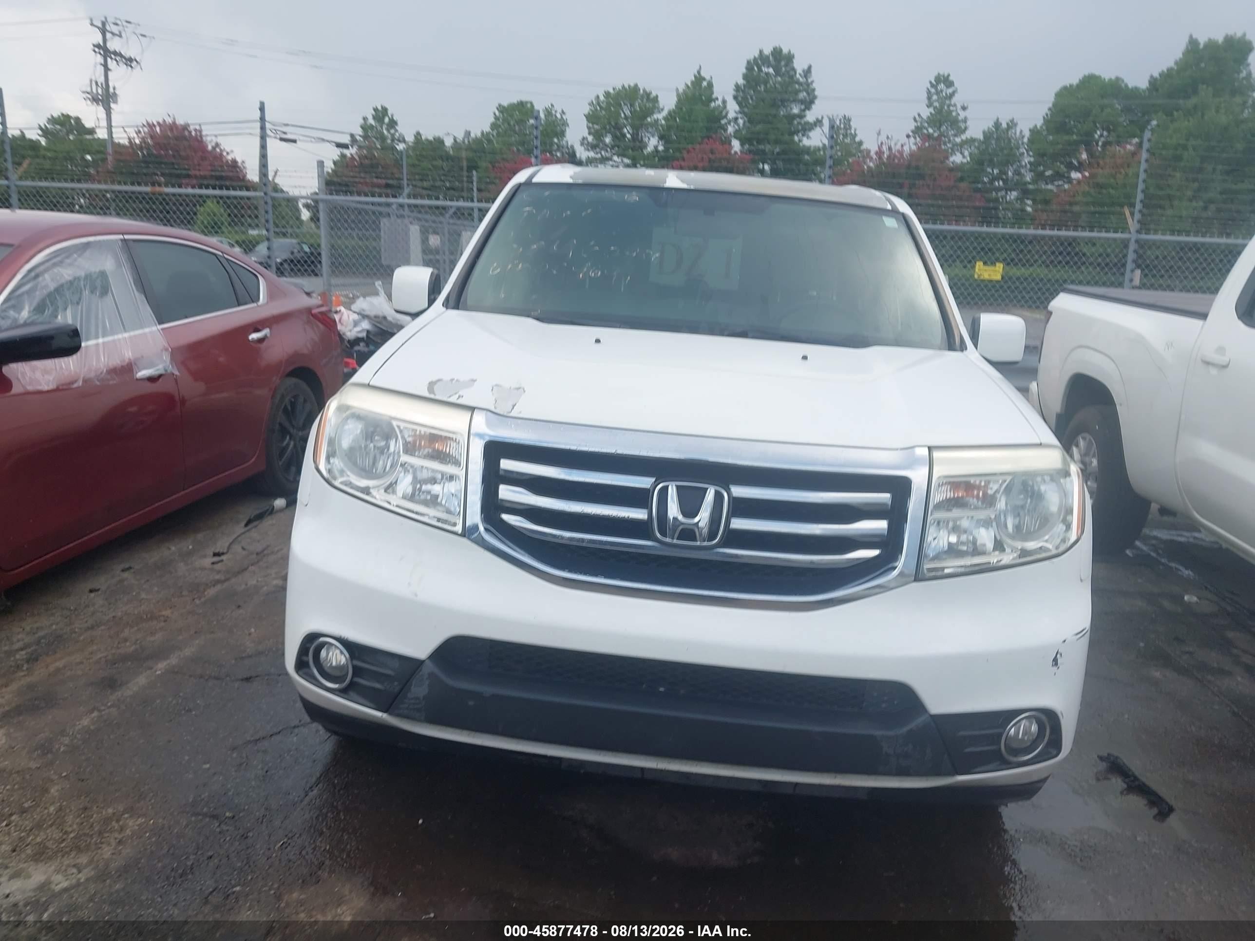 2015 Honda Pilot Ex White vin: 5FNYF4H4XFB054691