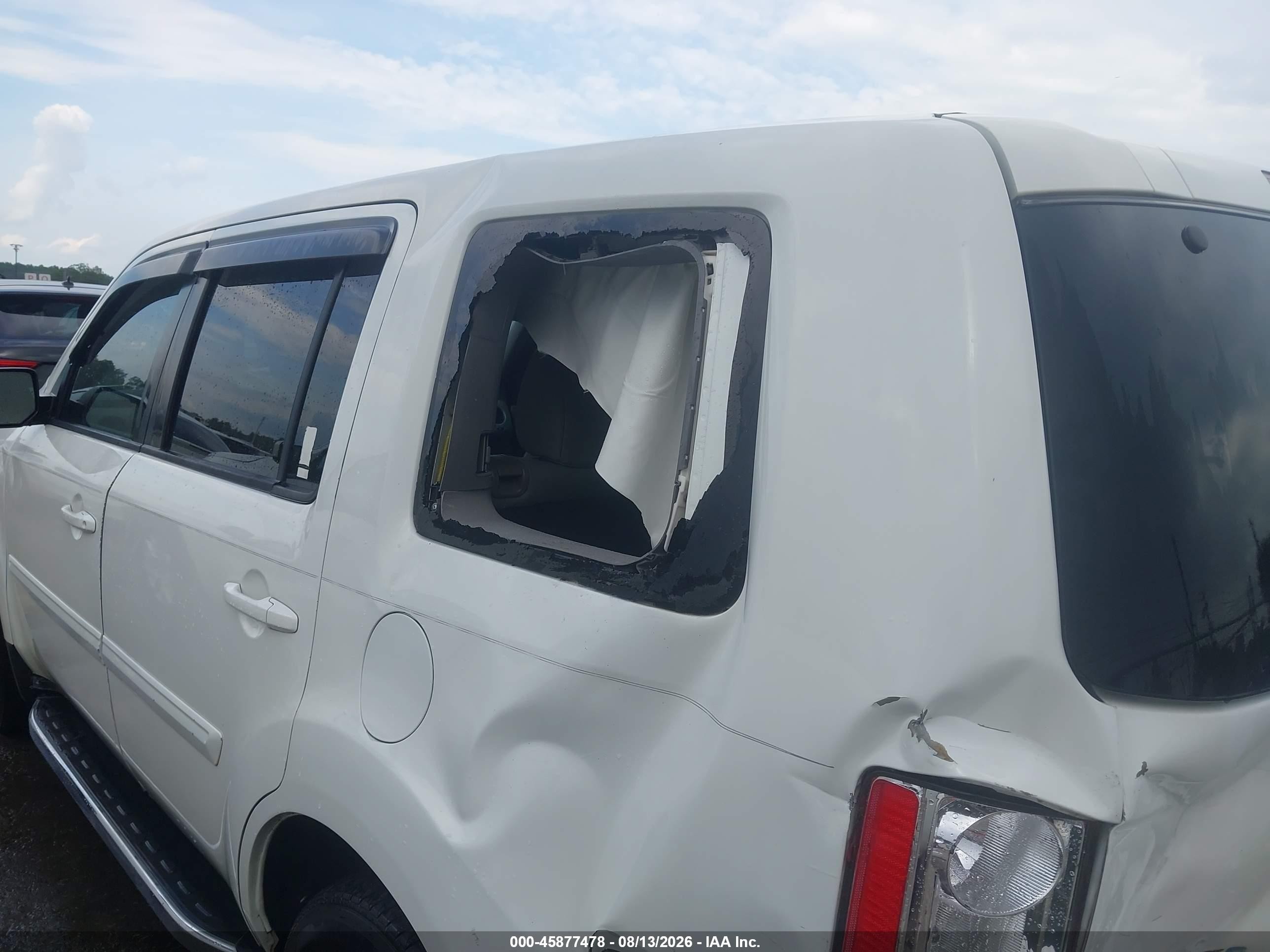 2015 Honda Pilot Ex White vin: 5FNYF4H4XFB054691