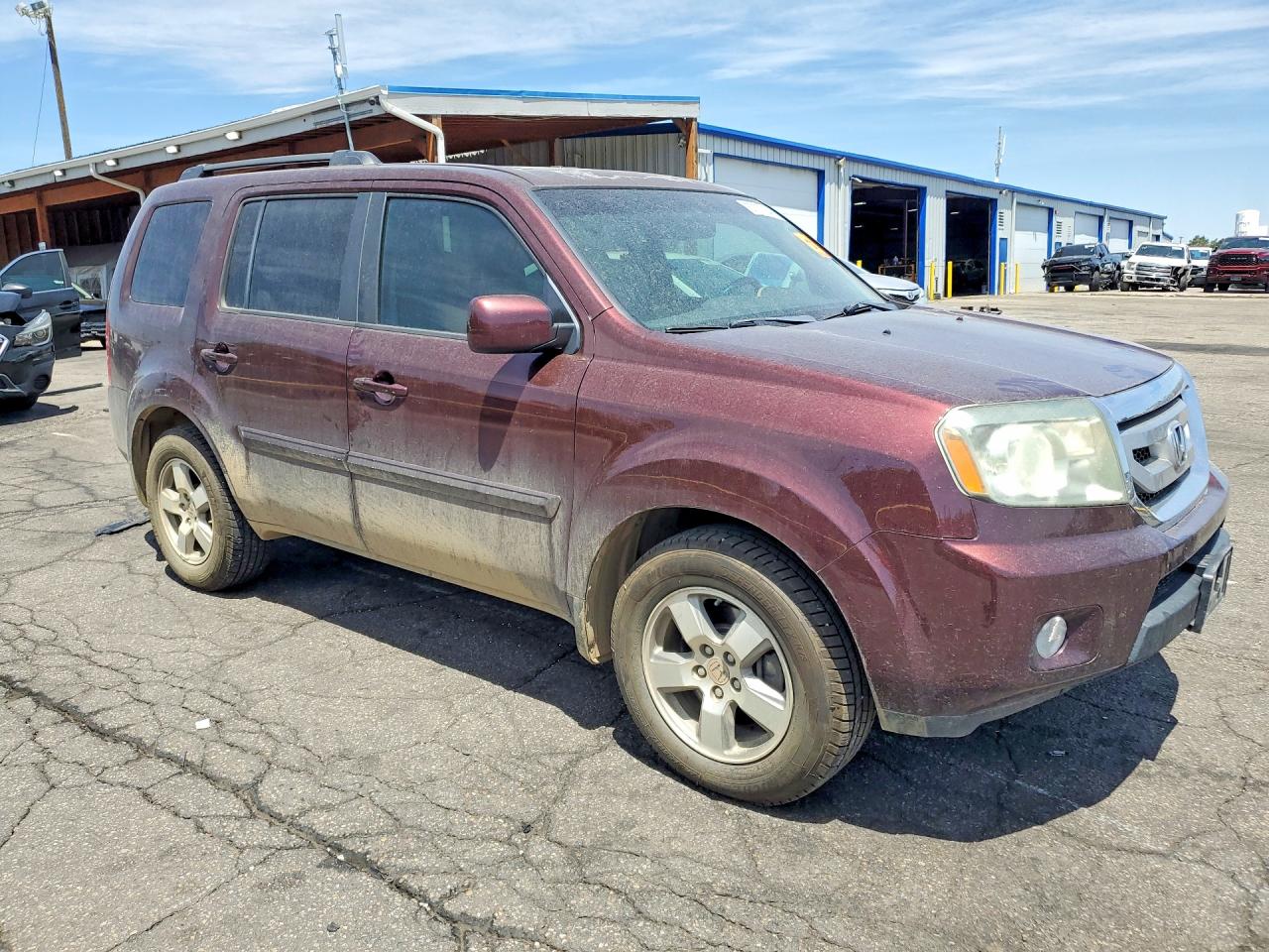 2010 Honda Pilot Exl Burgundy vin: 5FNYF4H50AB037853
