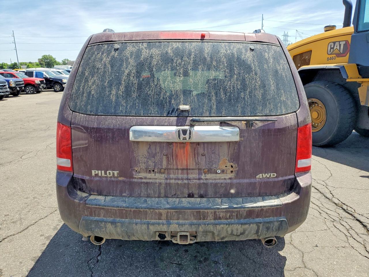2010 Honda Pilot Exl Burgundy vin: 5FNYF4H50AB037853
