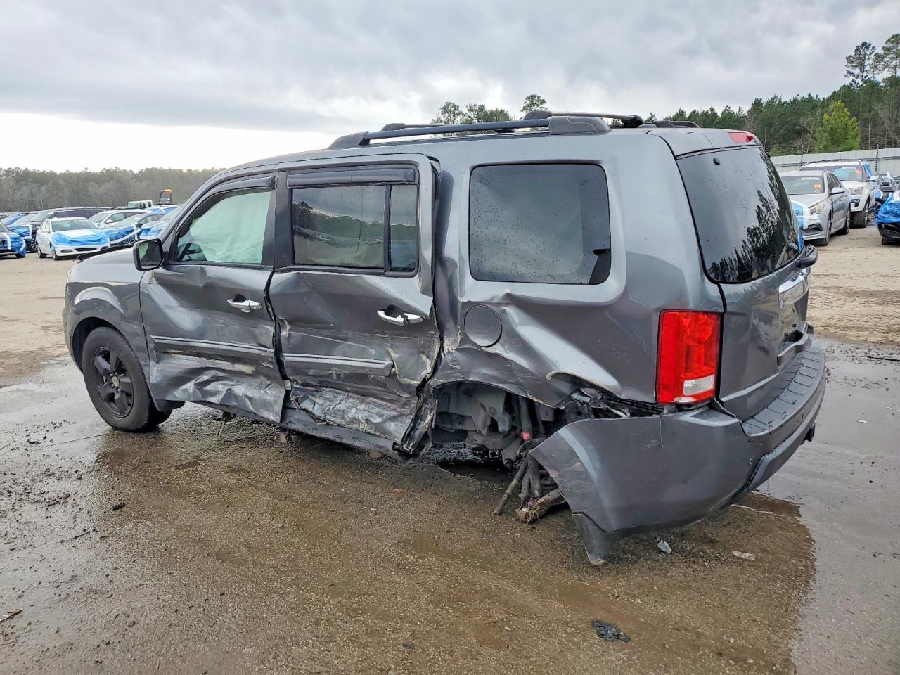 2011 Honda Pilot Exl Gray vin: 5FNYF4H50BB027308