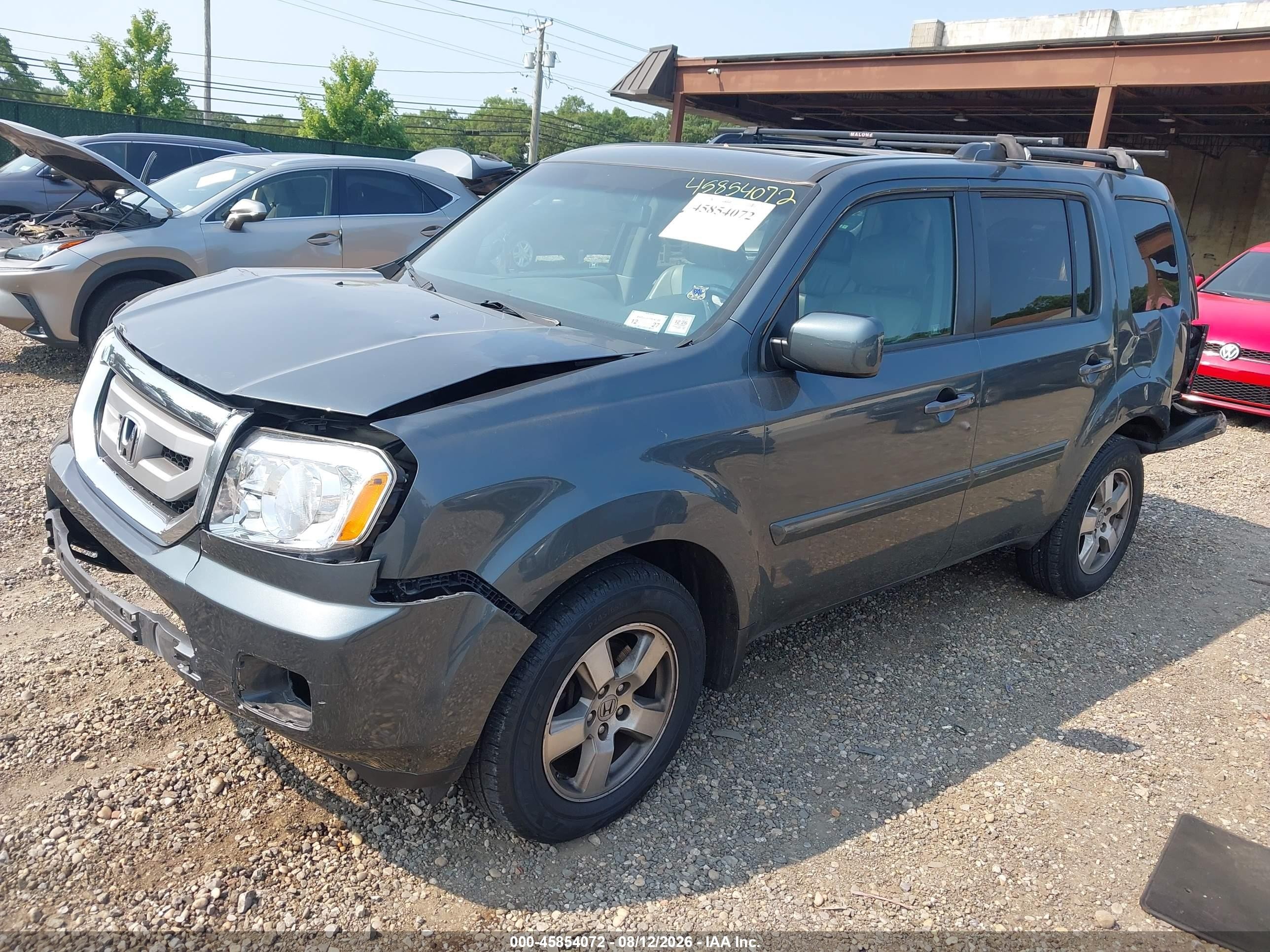 2011 Honda Pilot Ex-l Blue vin: 5FNYF4H50BB060017