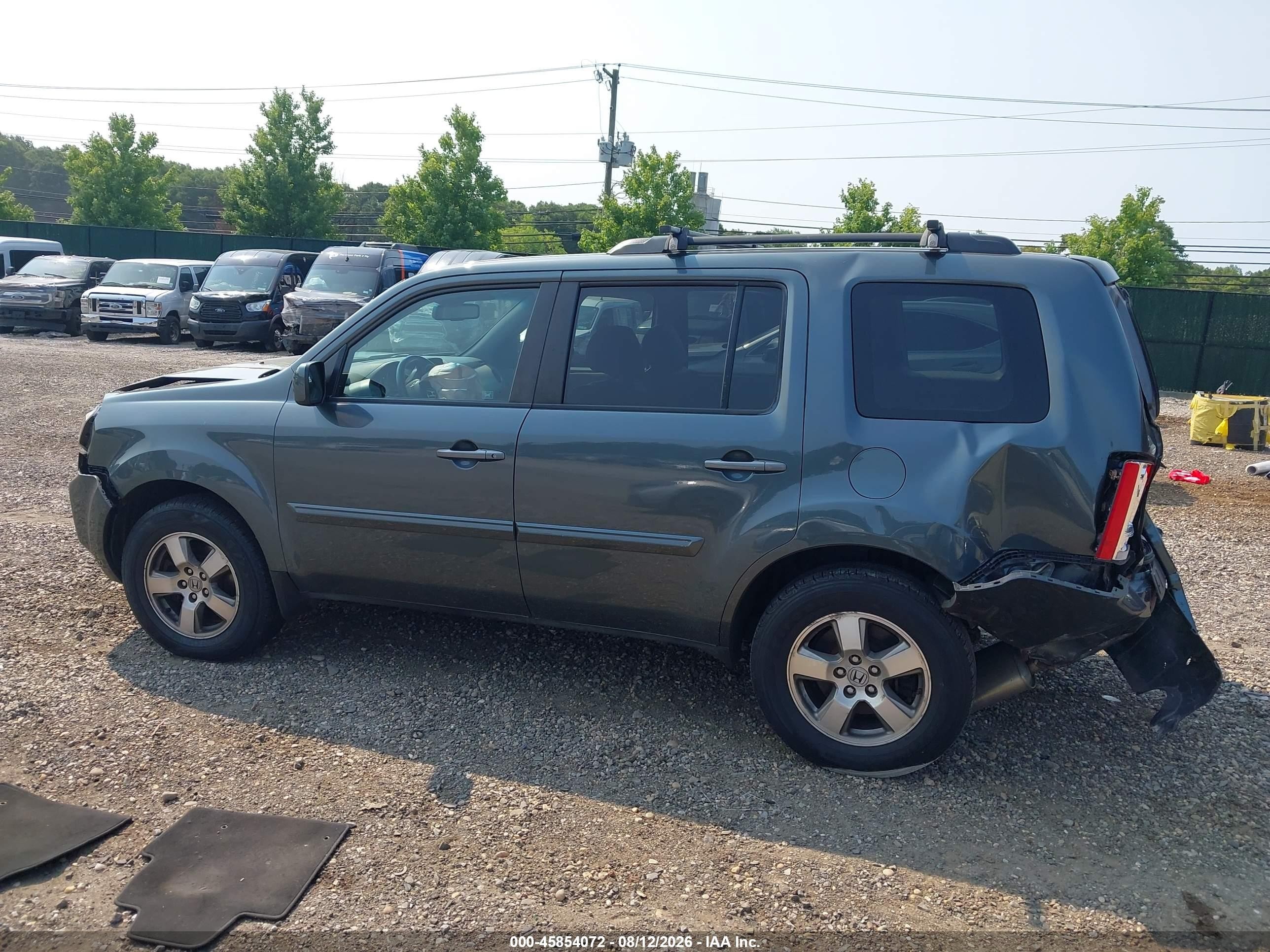 2011 Honda Pilot Ex-l Blue vin: 5FNYF4H50BB060017