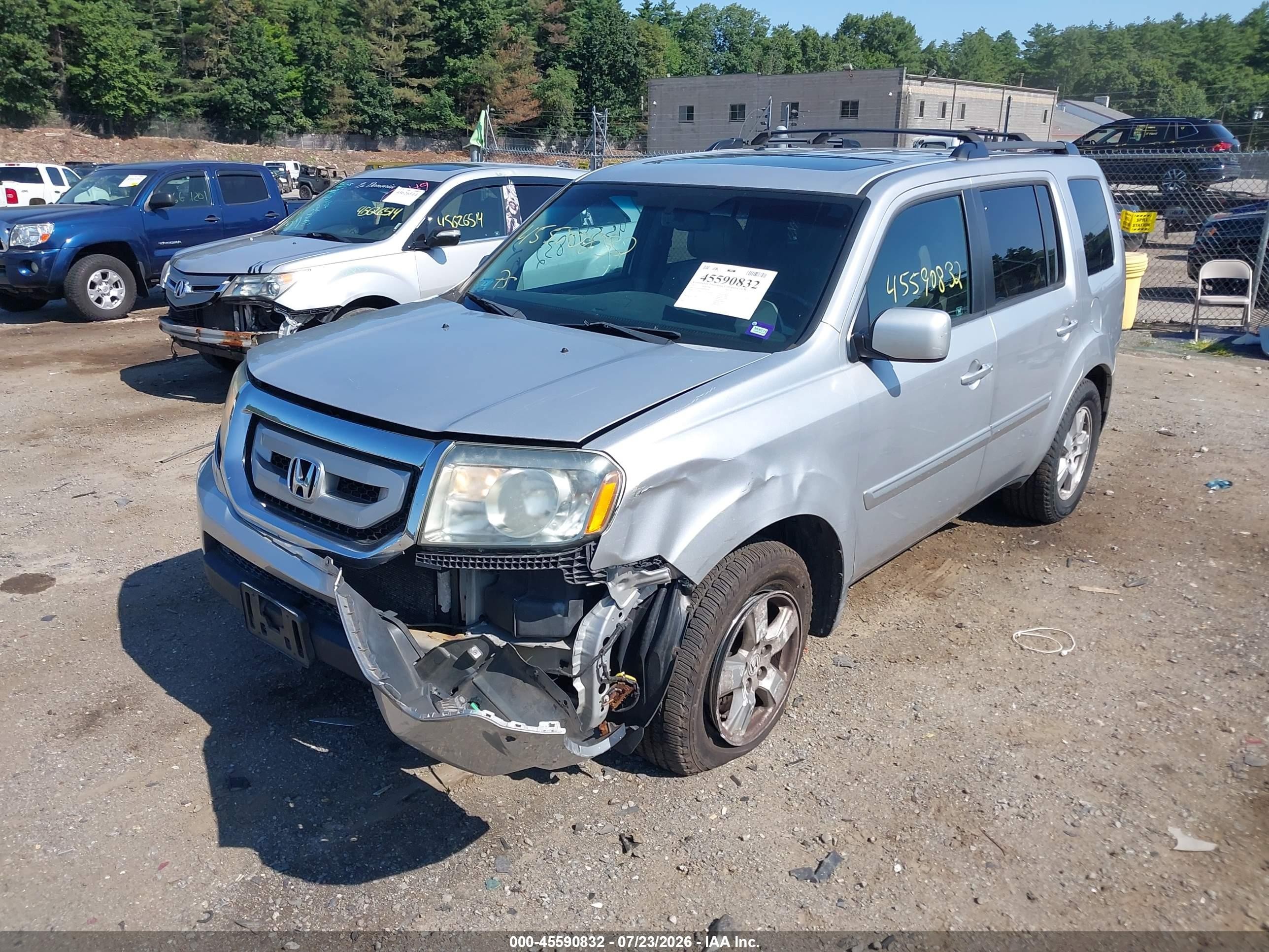 2011 Honda Pilot Ex-l Gray vin: 5FNYF4H50BB066108