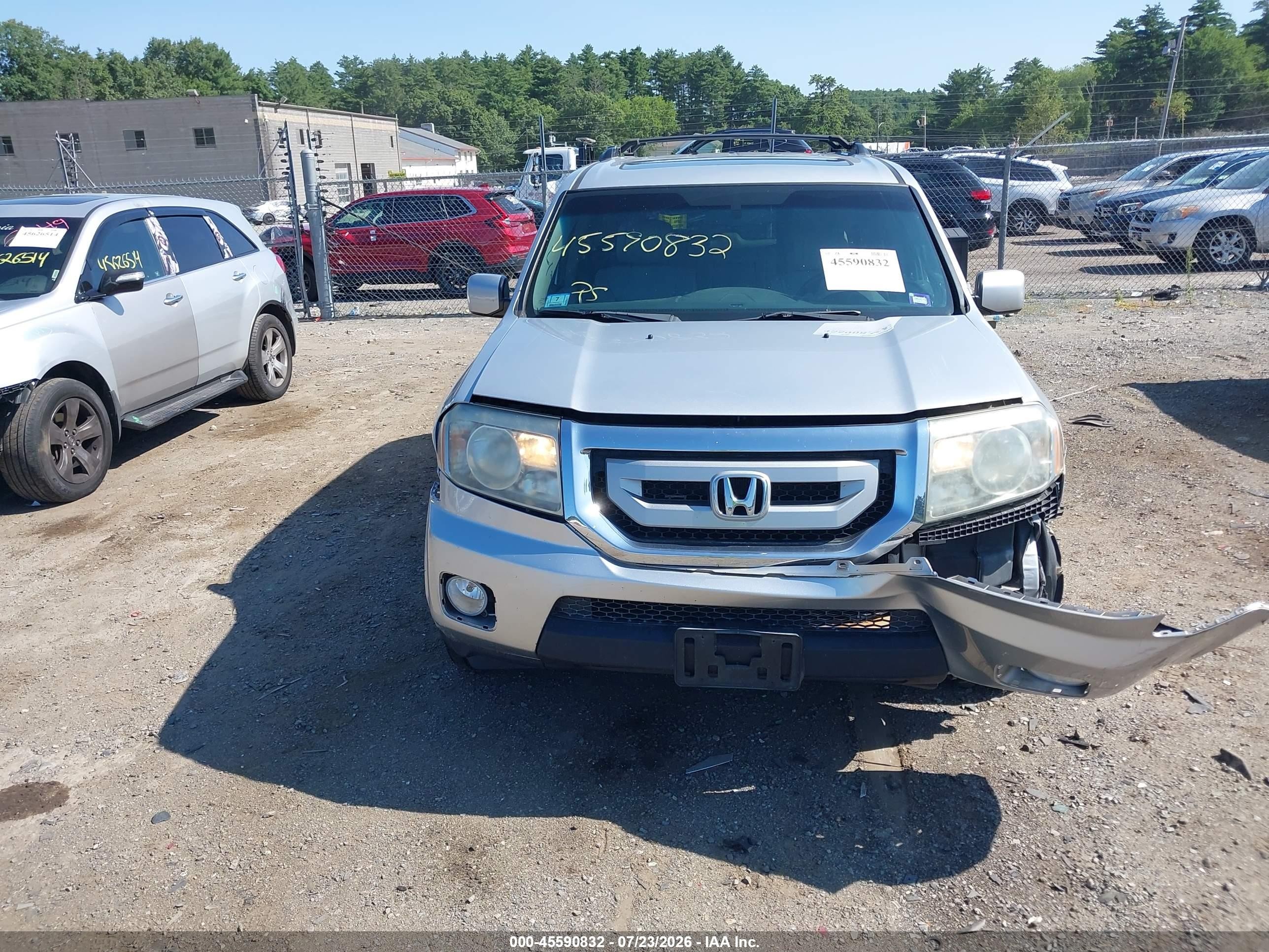 2011 Honda Pilot Ex-l Gray vin: 5FNYF4H50BB066108