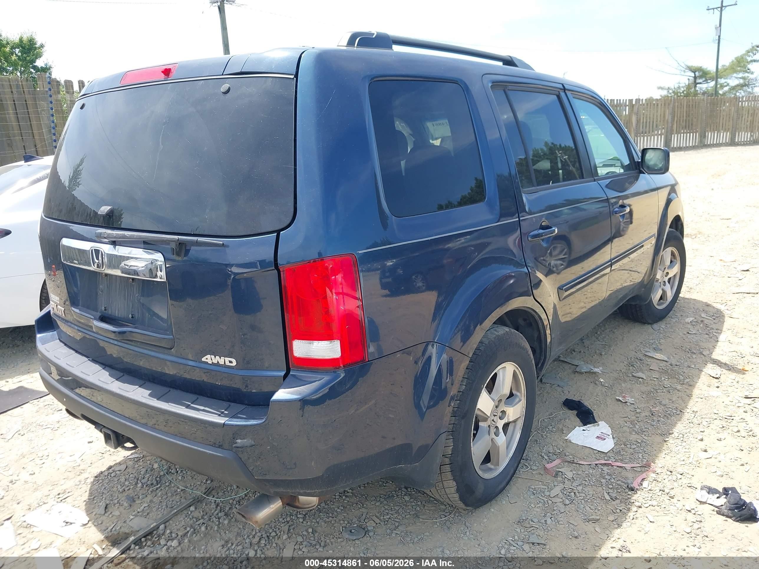 2011 Honda Pilot Exl Black vin: 5FNYF4H50BB095561