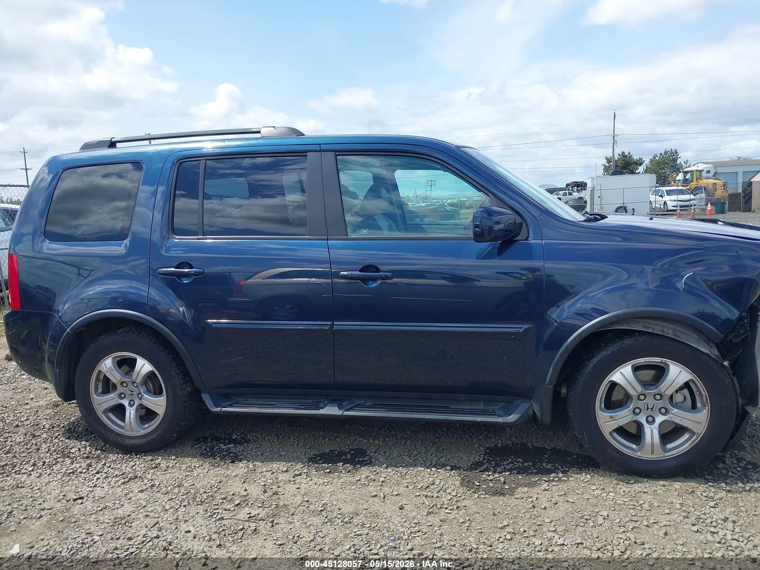 2012 Honda Pilot Ex-l Dark Blue vin: 5FNYF4H50CB026404