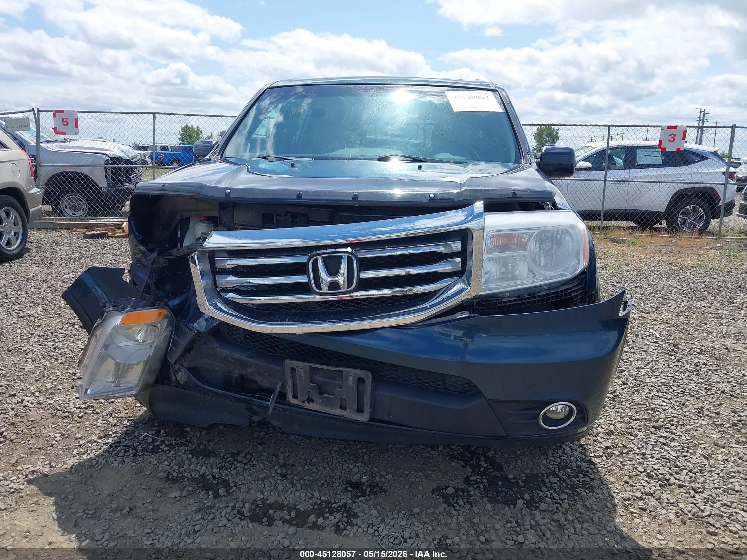 2012 Honda Pilot Ex-l Dark Blue vin: 5FNYF4H50CB026404