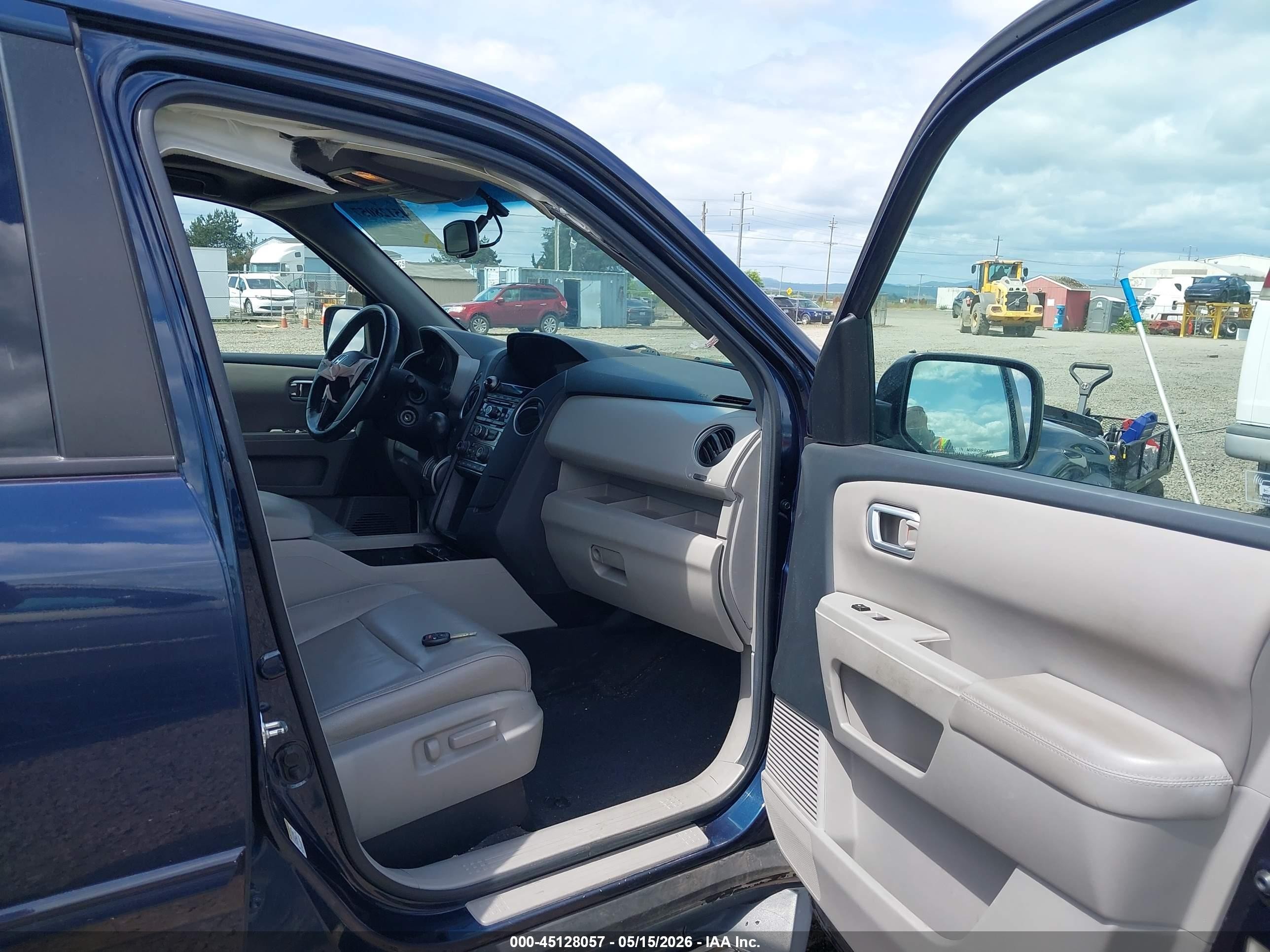2012 Honda Pilot Ex-l Dark Blue vin: 5FNYF4H50CB026404