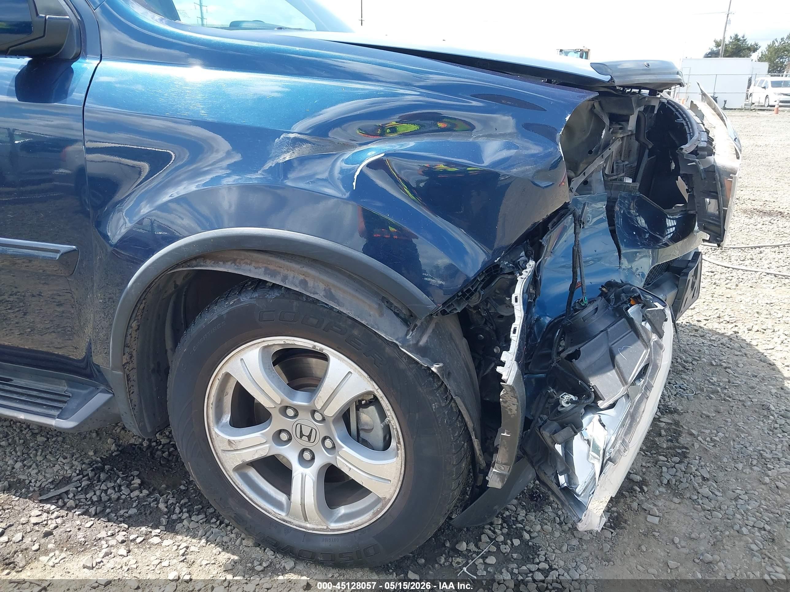 2012 Honda Pilot Ex-l Dark Blue vin: 5FNYF4H50CB026404