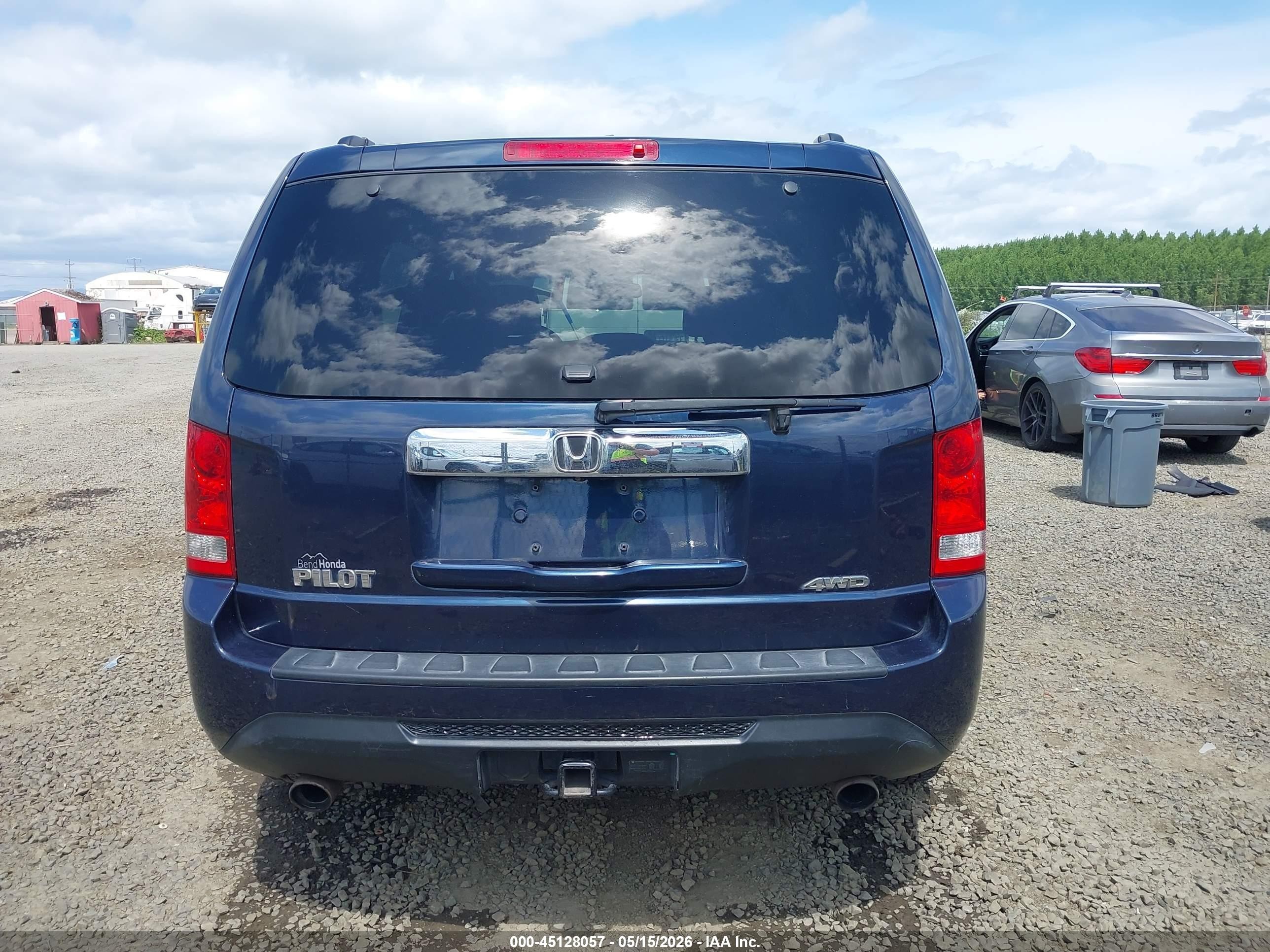 2012 Honda Pilot Ex-l Dark Blue vin: 5FNYF4H50CB026404